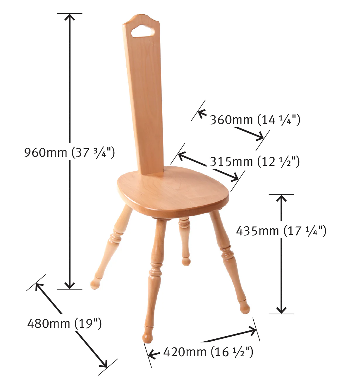 Ashford Spinning Chair - Image 2