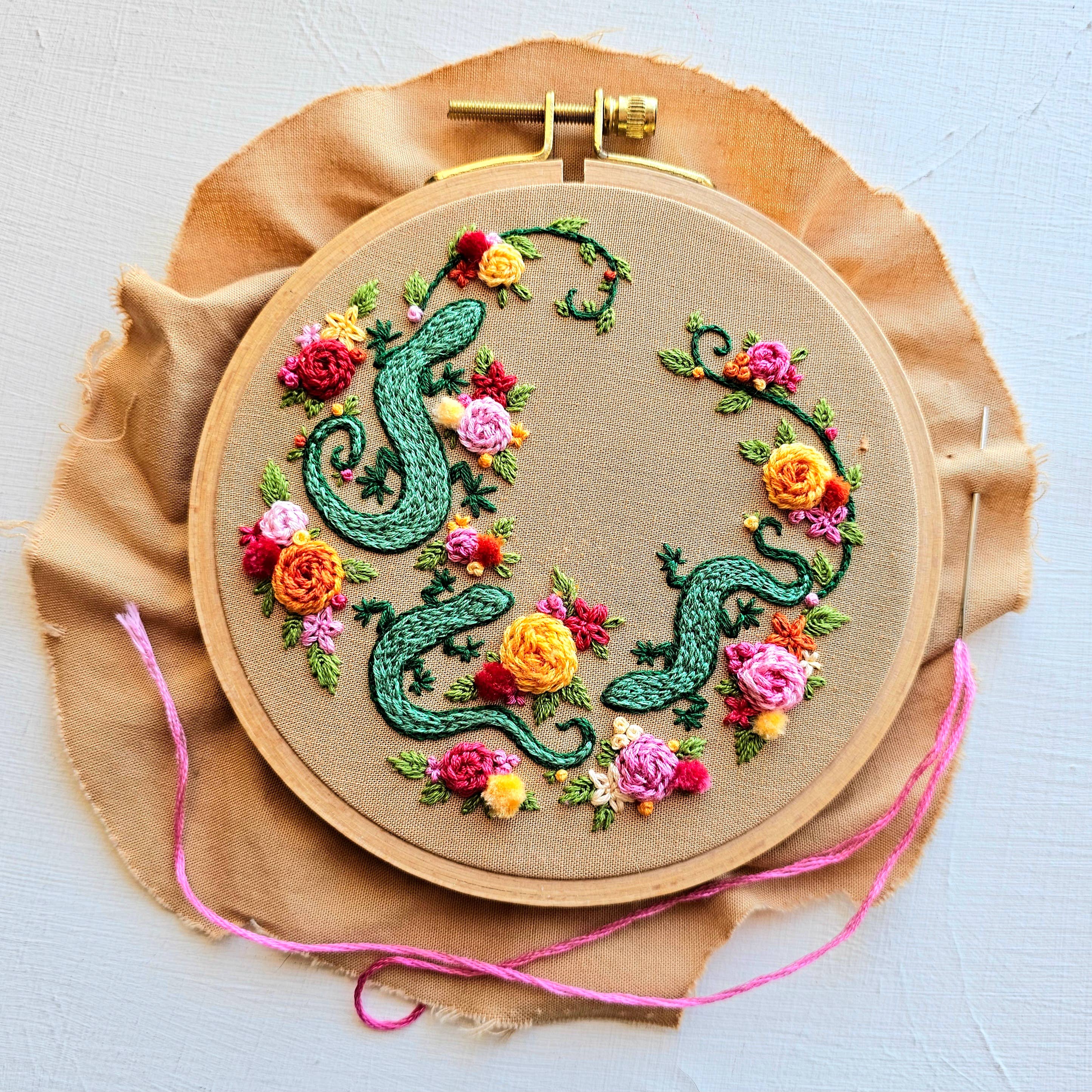 Jessica Long Backyard Geckos embroidery kit - Image 8