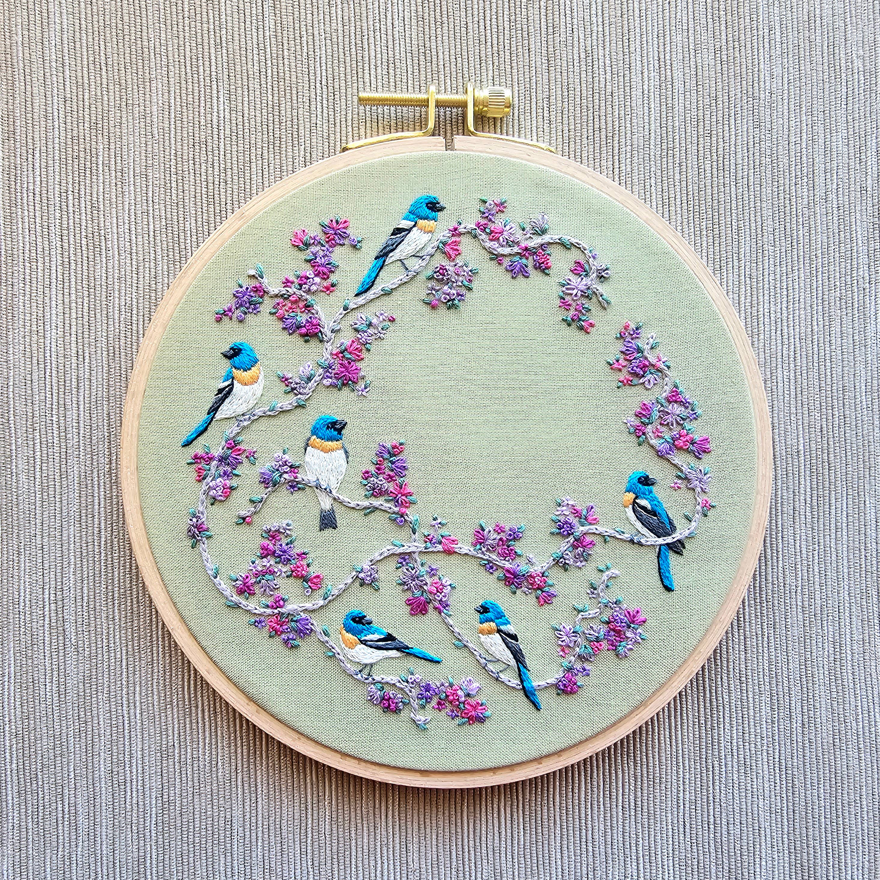 Jessica Long Birds & Blooms Embroidery Kit - Image 2
