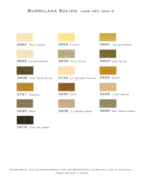 Burmilana* (Colors 3503 - 3996) - Image 12