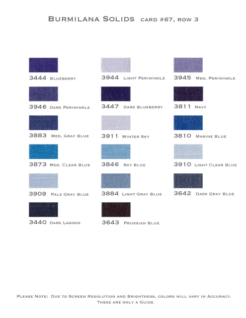 Burmilana* (Colors 3503 - 3996) - Image 6