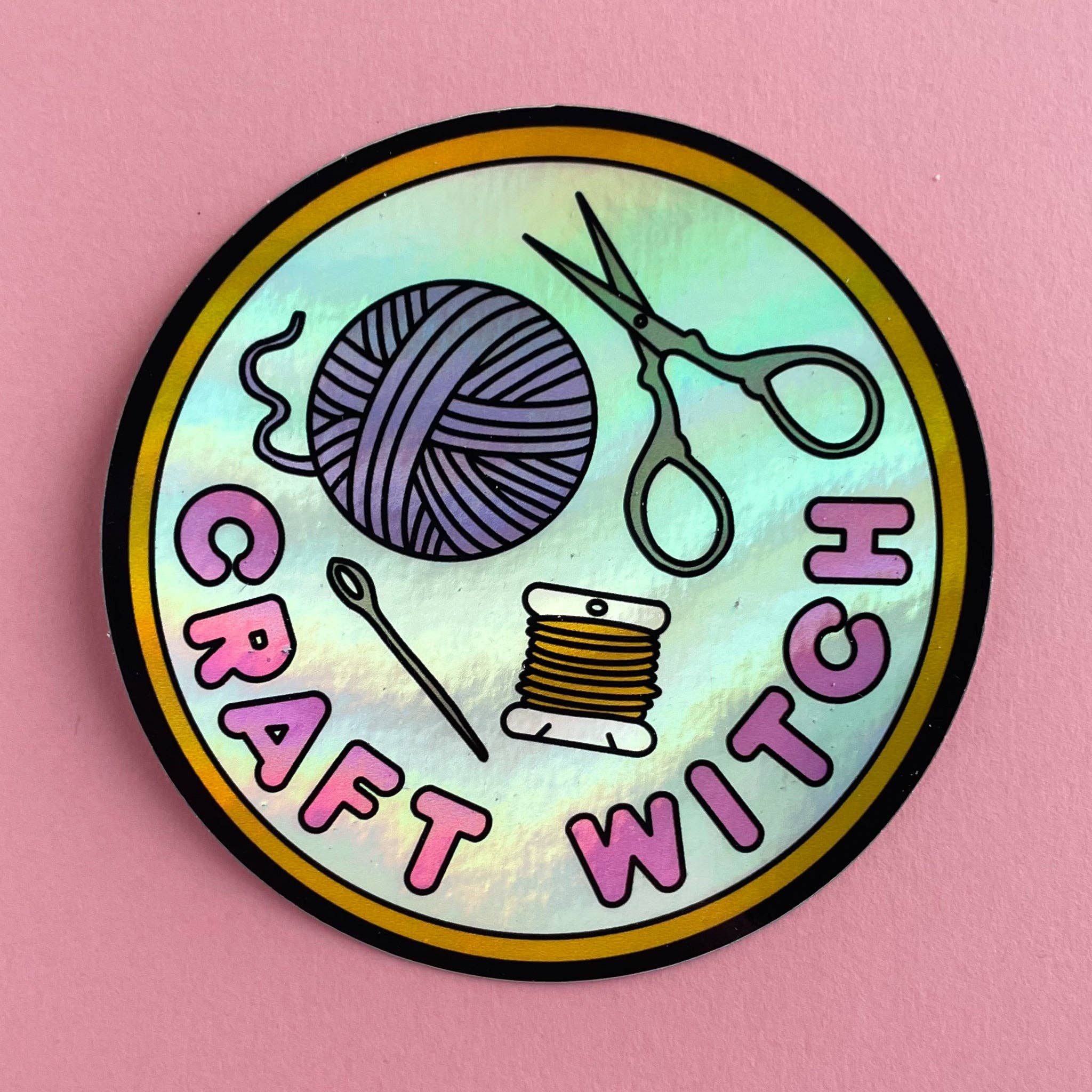 Craft Witch Holographic Sticker - Image 2