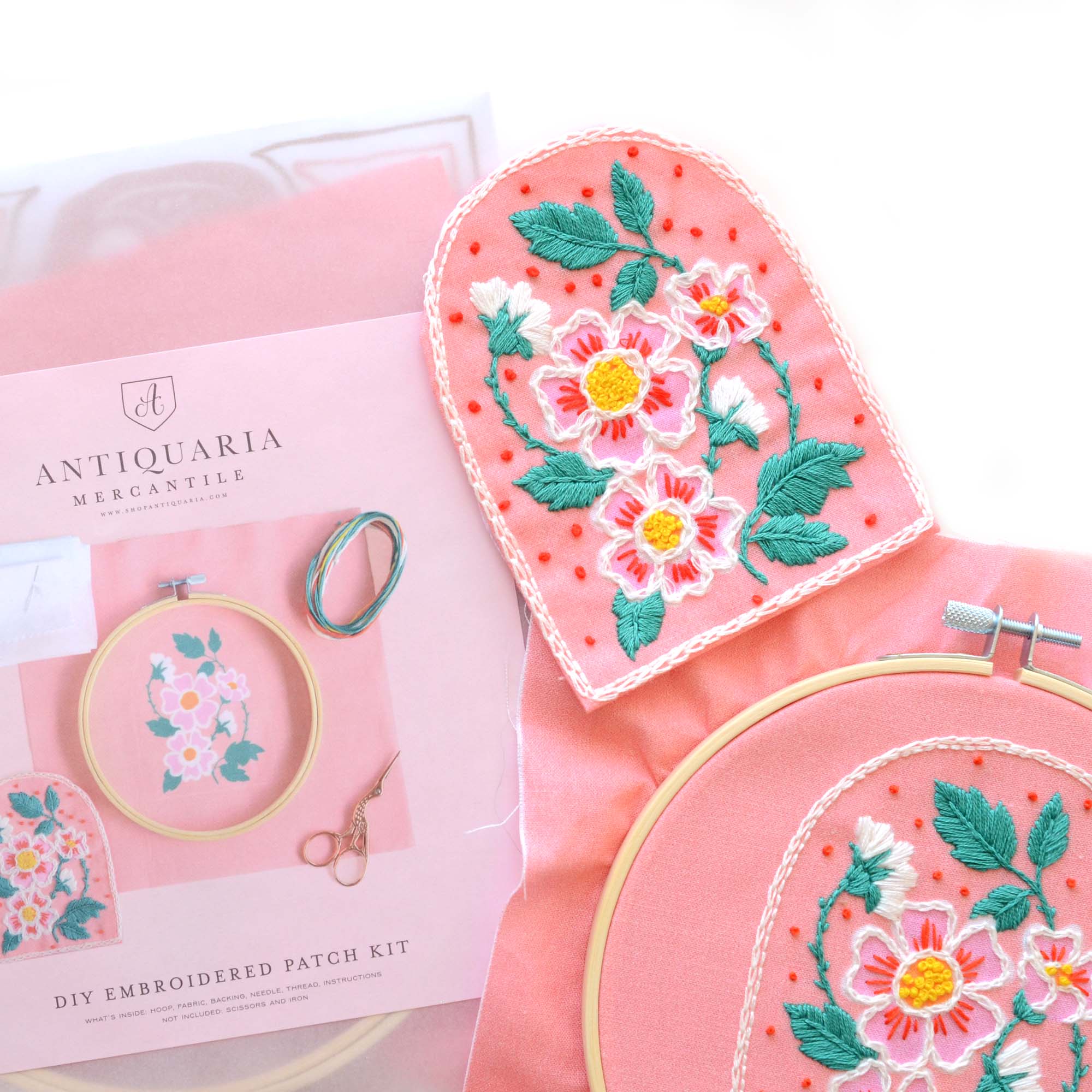 Roses Embroidery Patch Kit - Image 5