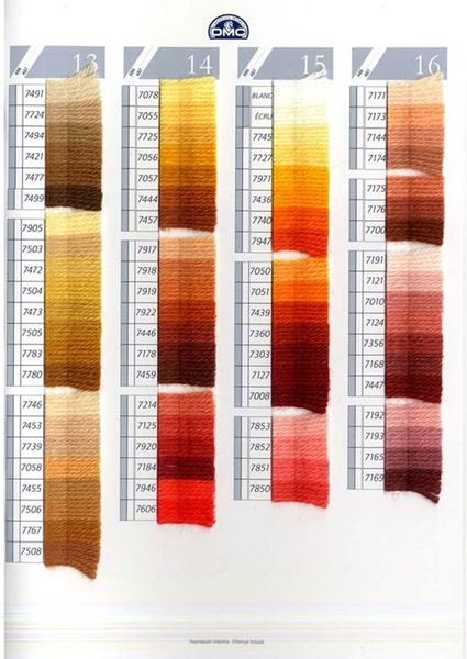 DMC Tapestry Wool (Color # 7003 - 7151 & Blanc, Ecru, Noir) - Image 5
