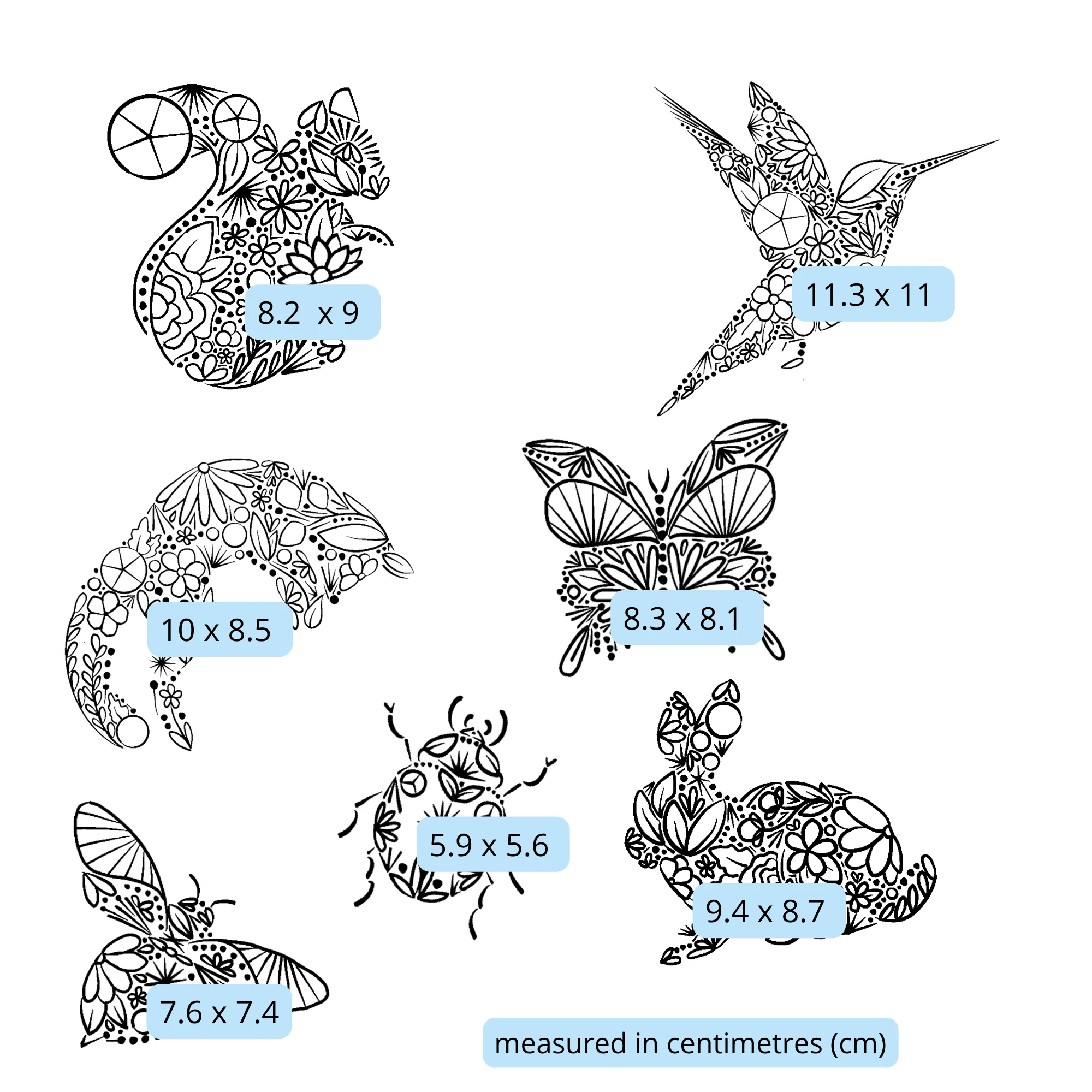 Floral Creatures Stick and Stitch Pack - Image 2
