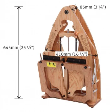 Ashford Joy 2 w/Sliding Hook Flyer Double Treadle with Carry Bag - Image 5