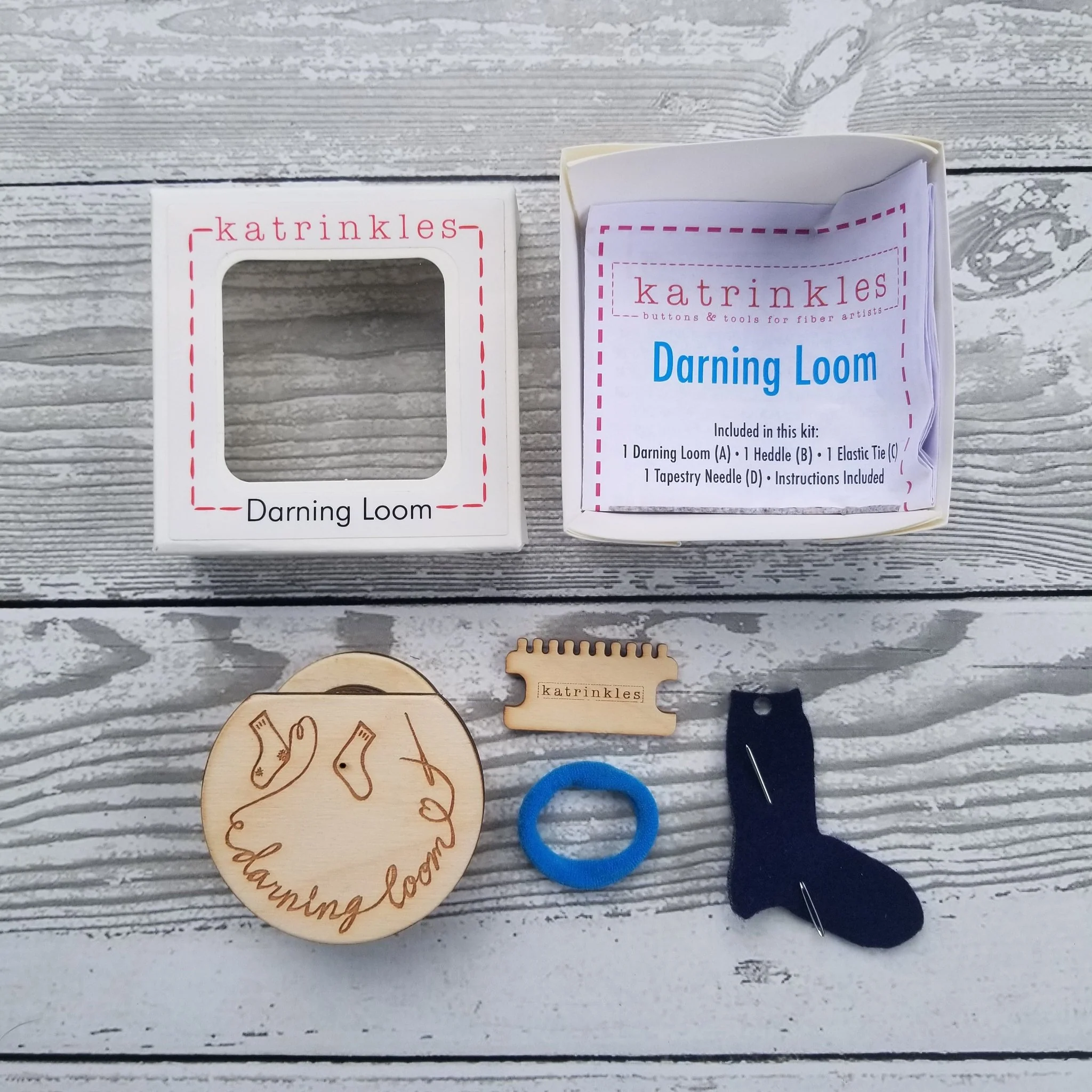 Katrinkles Darning & Mending Loom Kit (Small Loom) - Image 2