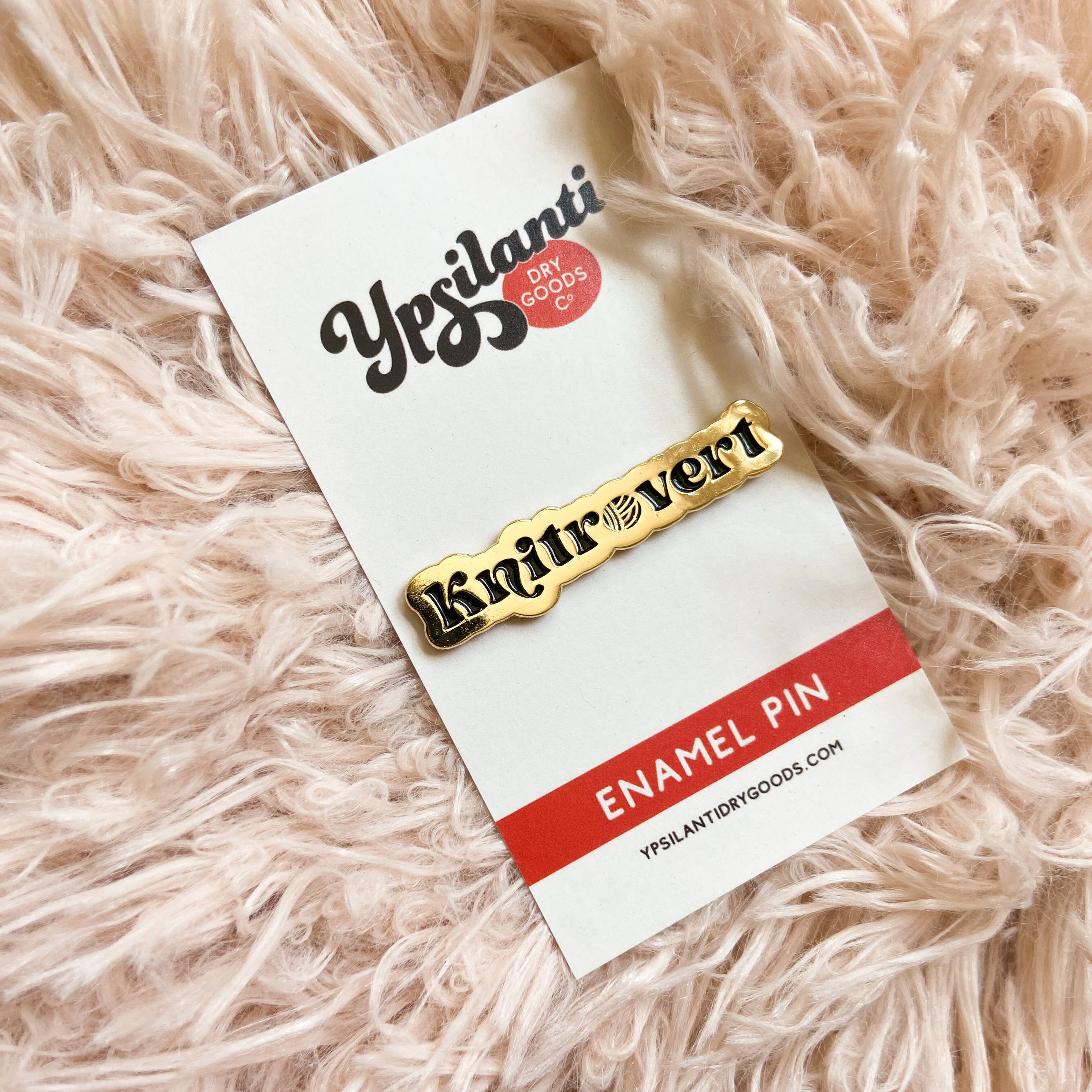 Knitrovert Enamel Pin - Gold Edition - Image 2