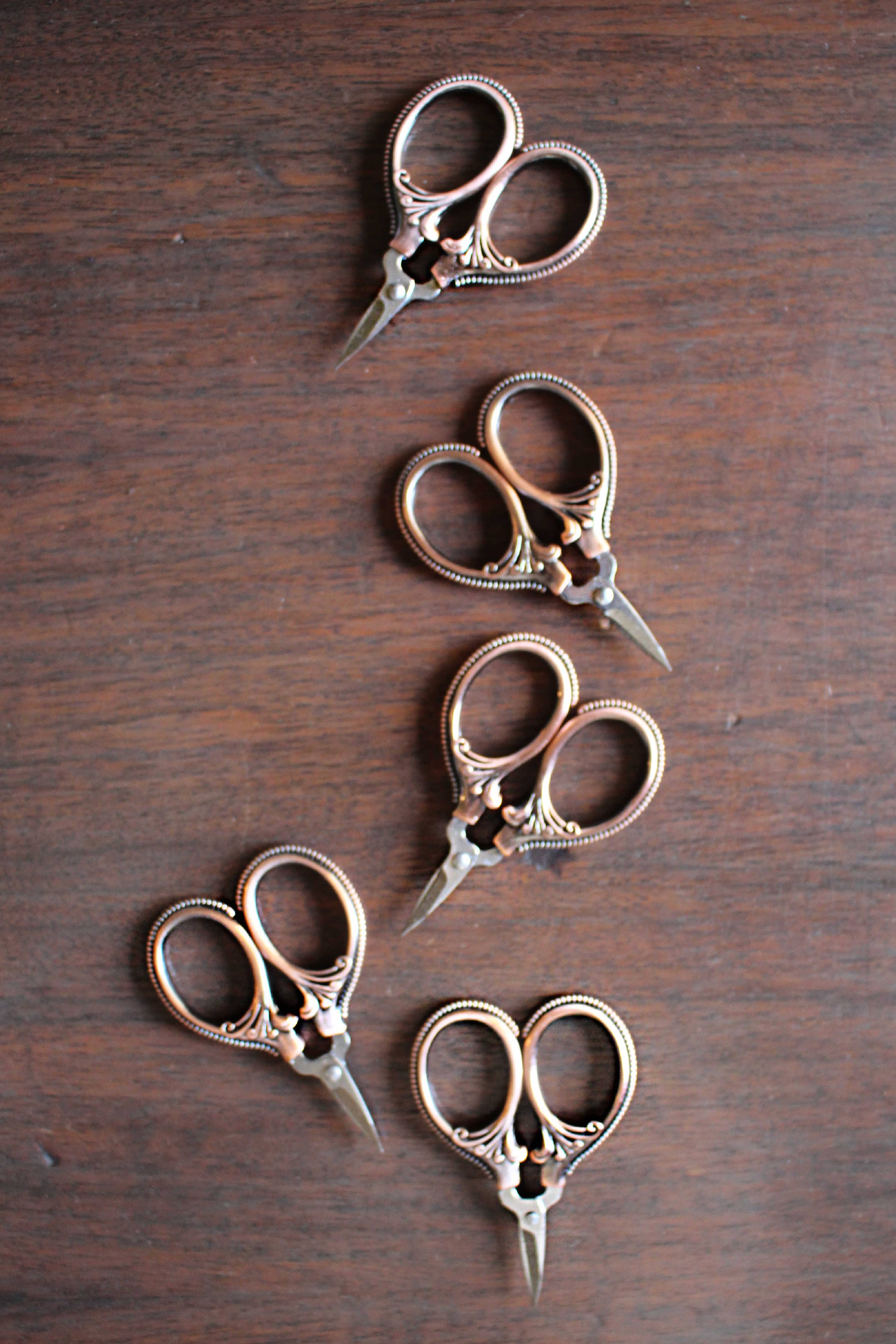 Mini Embroidery Scissors Antique Gold - Image 6