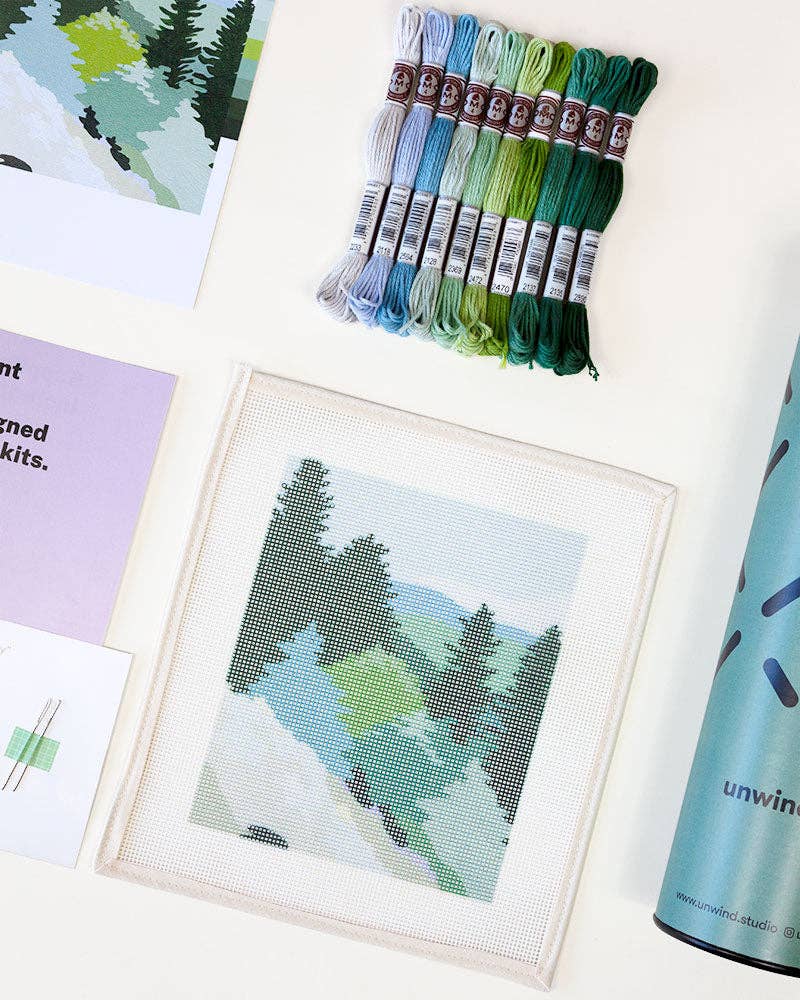 Mountain Spring Needlepoint Kit | DIY Embroidery - Image 2