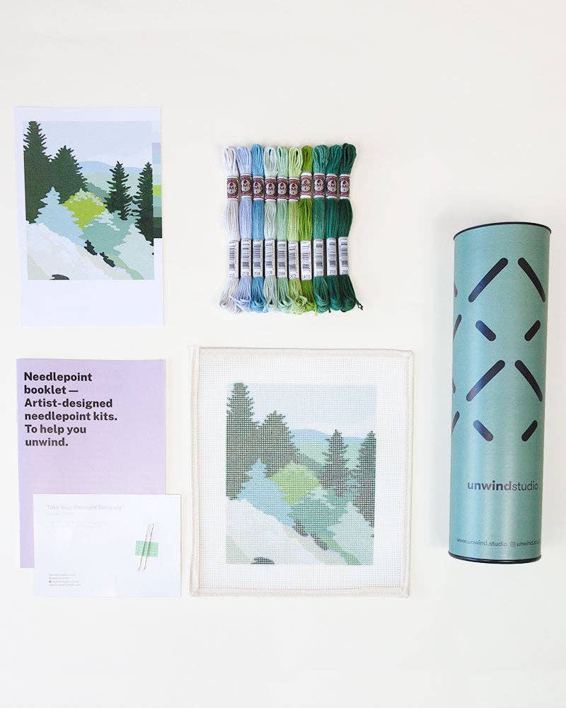 Mountain Spring Needlepoint Kit | DIY Embroidery - Image 4