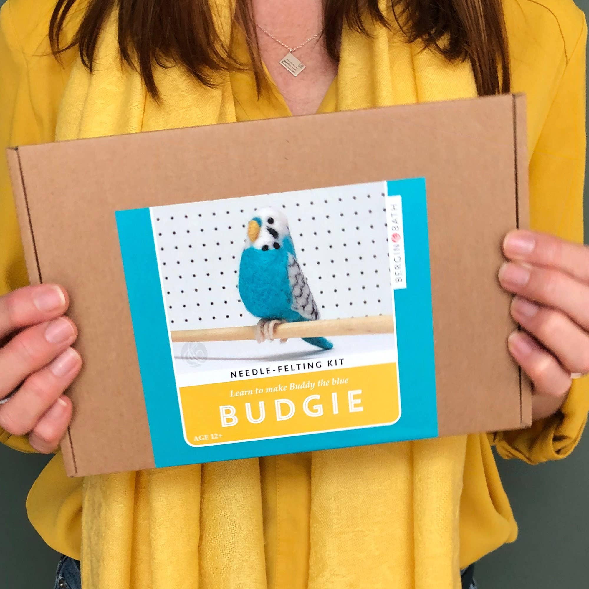 Needle Felting Kit Budgie. Make A Blue Budgerigar From Wool - Image 3