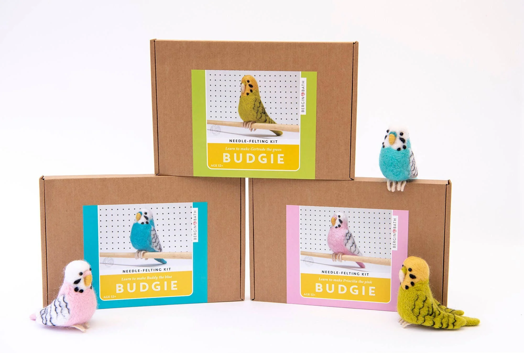Needle Felting Kit Budgie. Make A Blue Budgerigar From Wool - Image 9