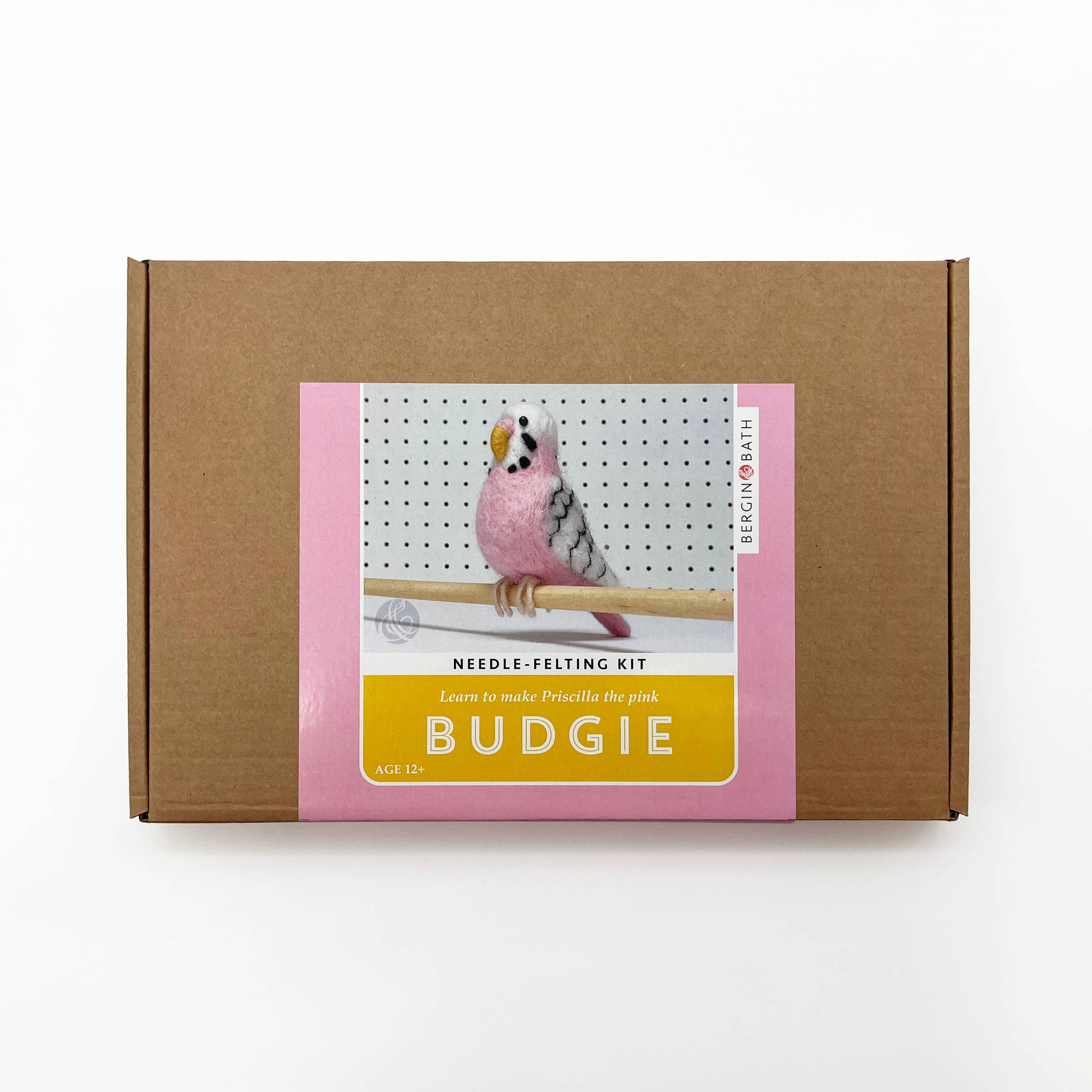 Needle Felting Kit Budgie. Make A Pink Budgerigar From Wool. - Image 10