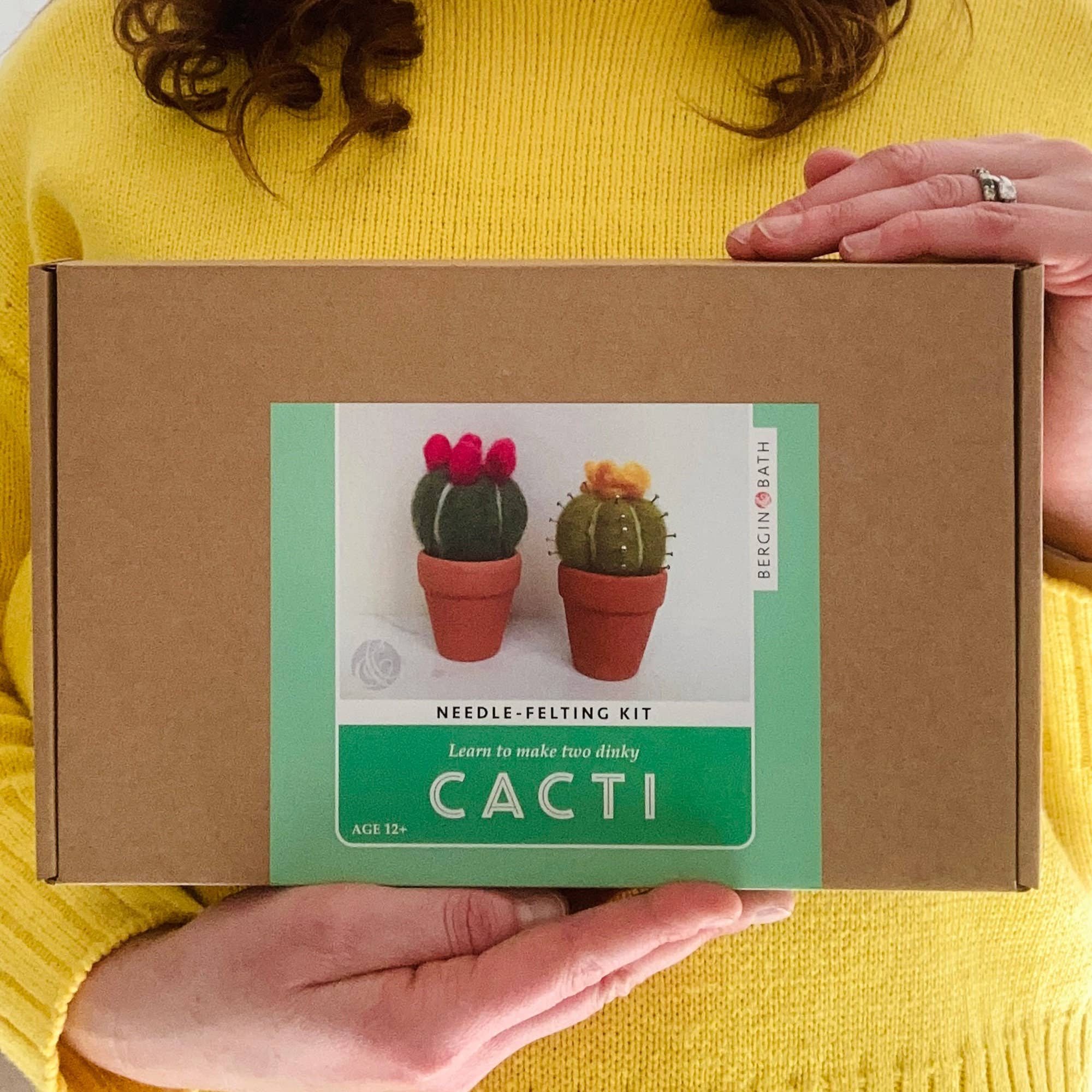 Needle felting kit - Cacti - wool craft project for beginner - Image 6