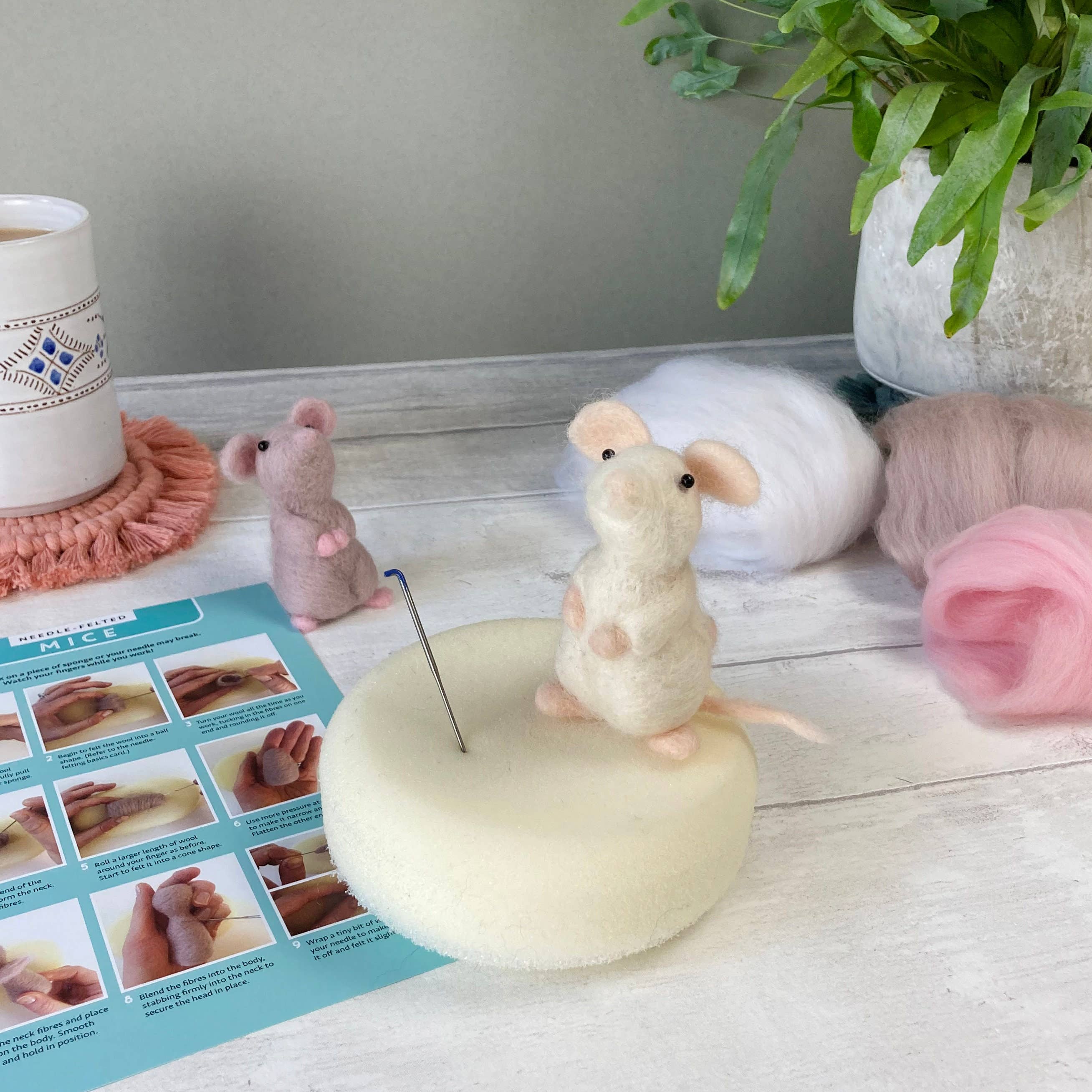 Needle Felting Kit - Mouse - Learn To Make TWO Cute Mice - Image 7