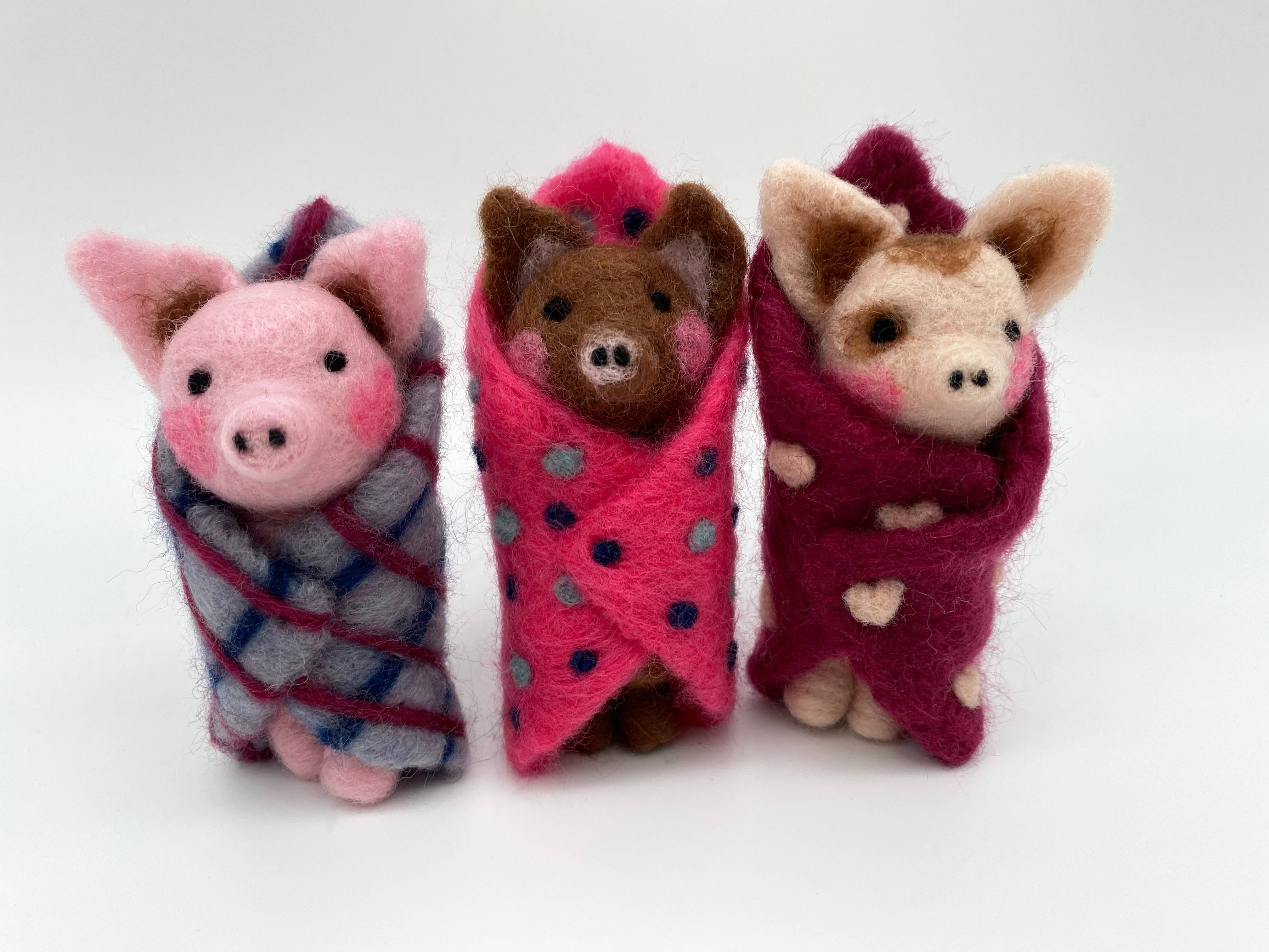 Needle Felting Kit, Pigs In Blankets - Image 2