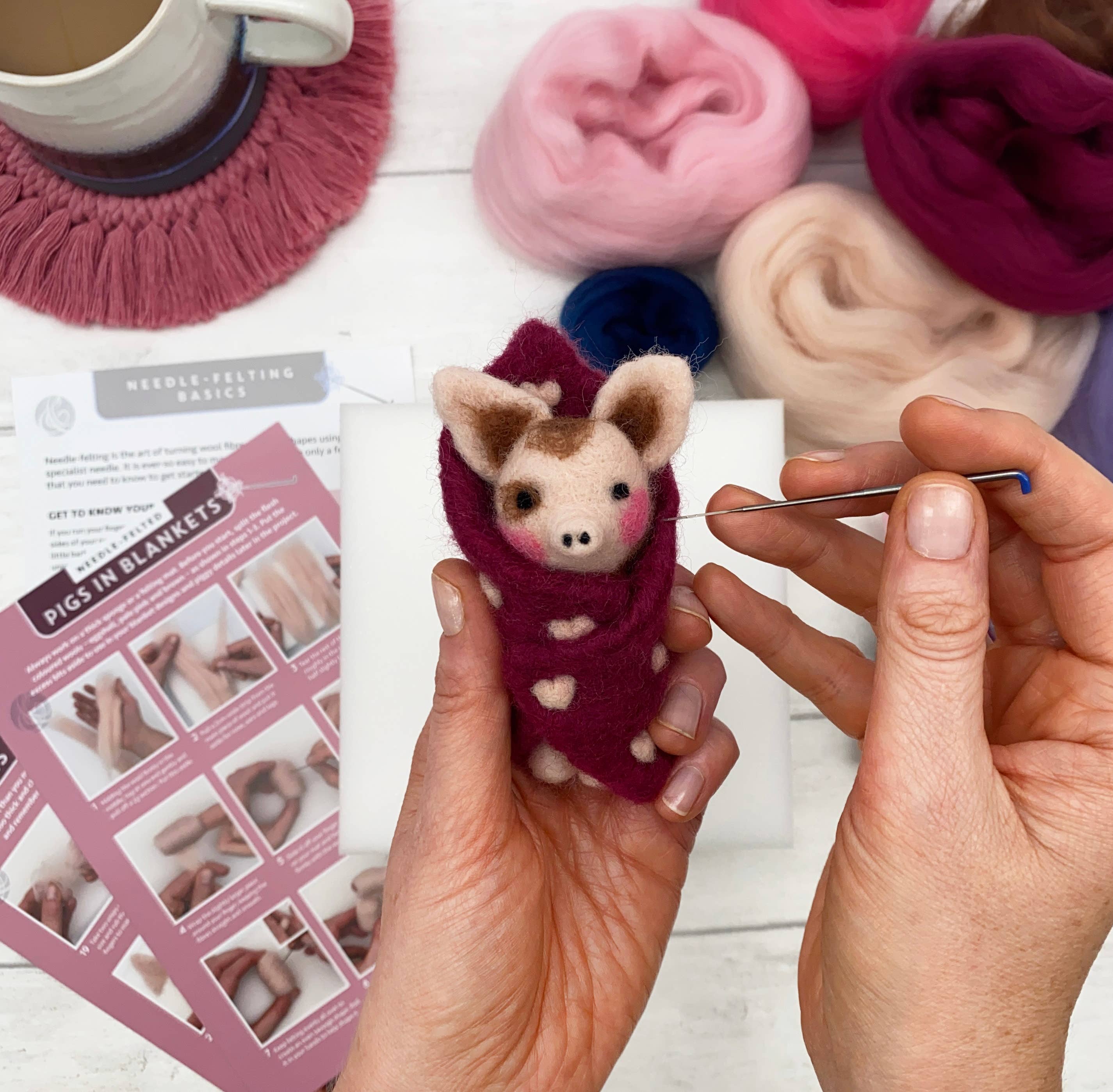 Needle Felting Kit, Pigs In Blankets - Image 3