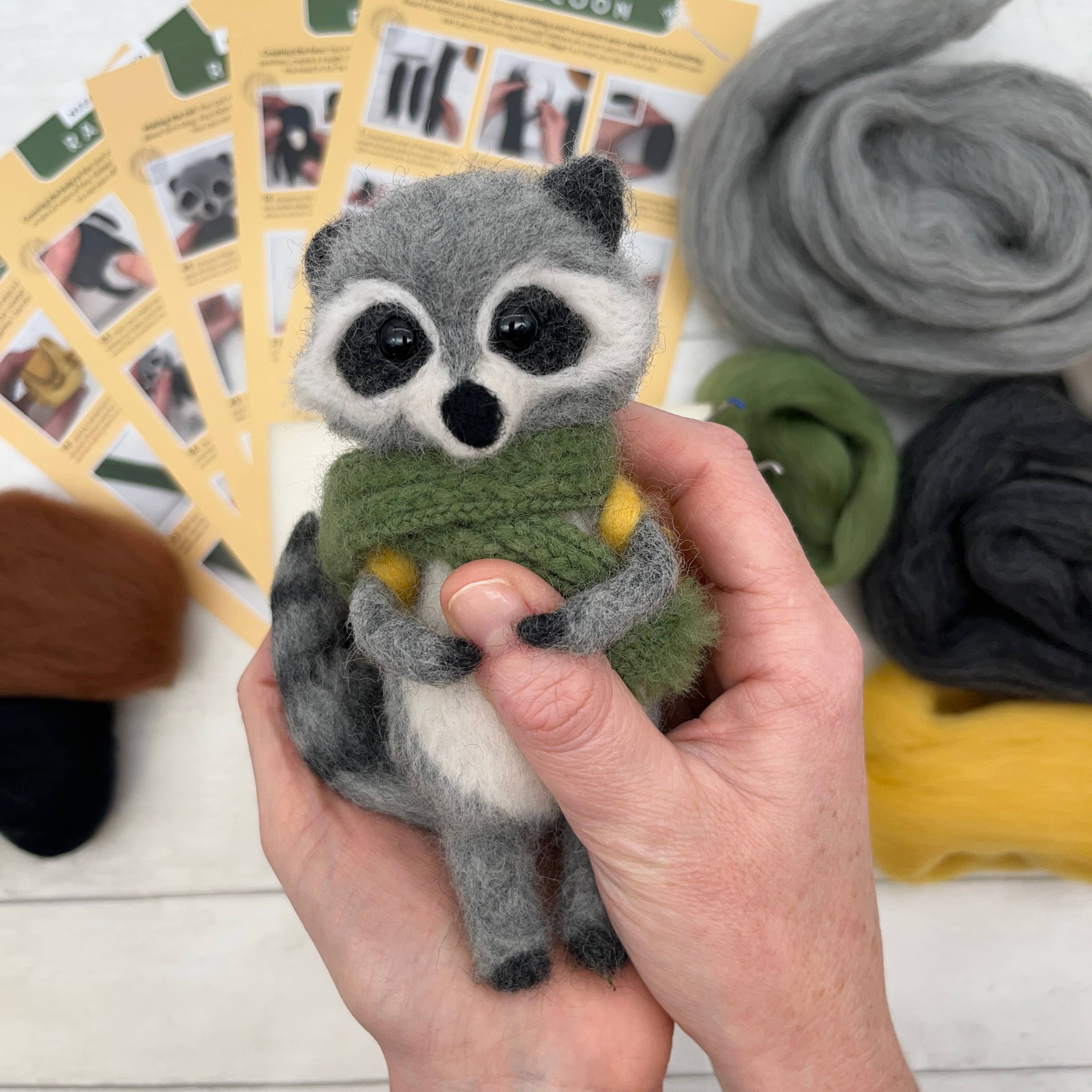 Needle Felting Kit, Raccoon - Image 10