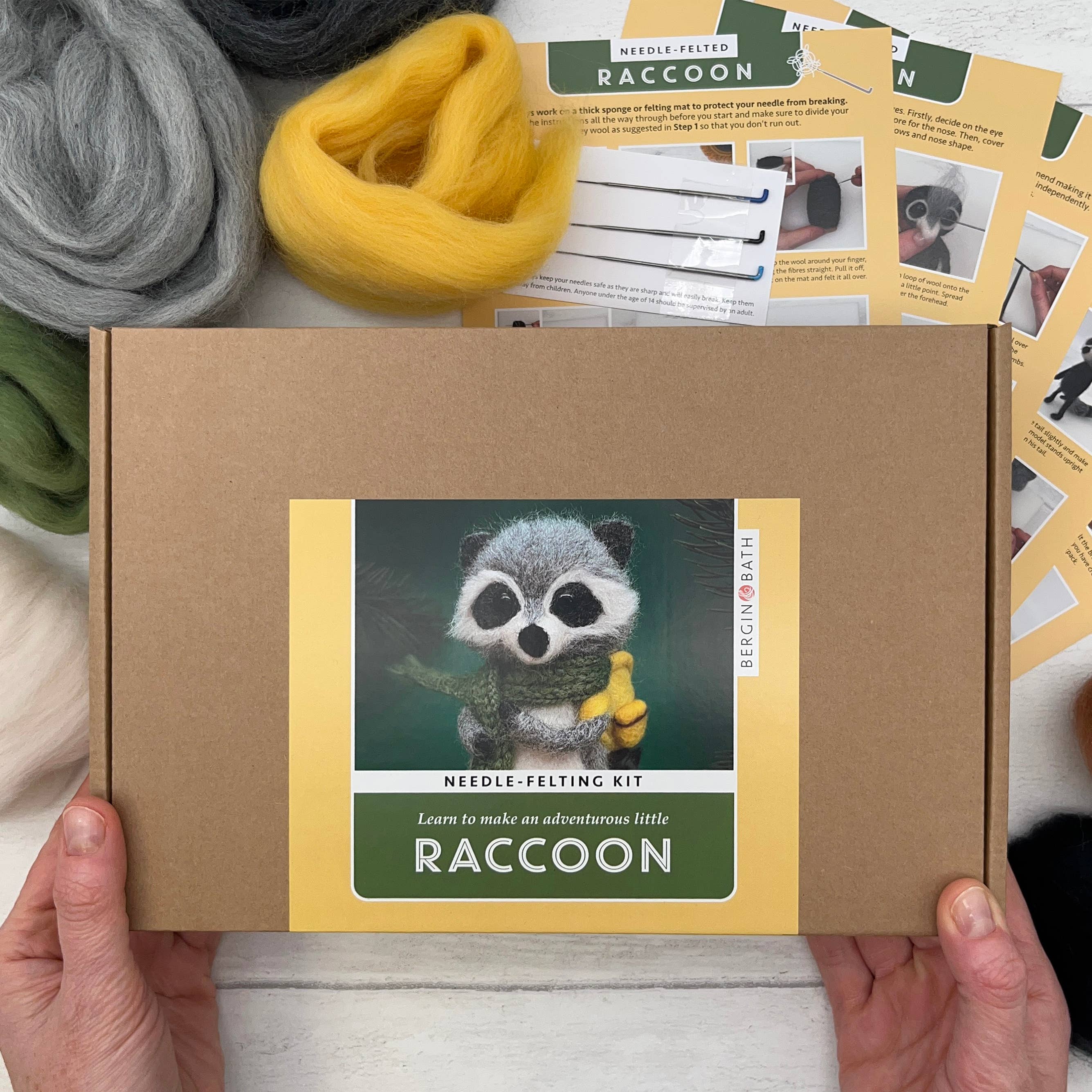 Needle Felting Kit, Raccoon - Image 2