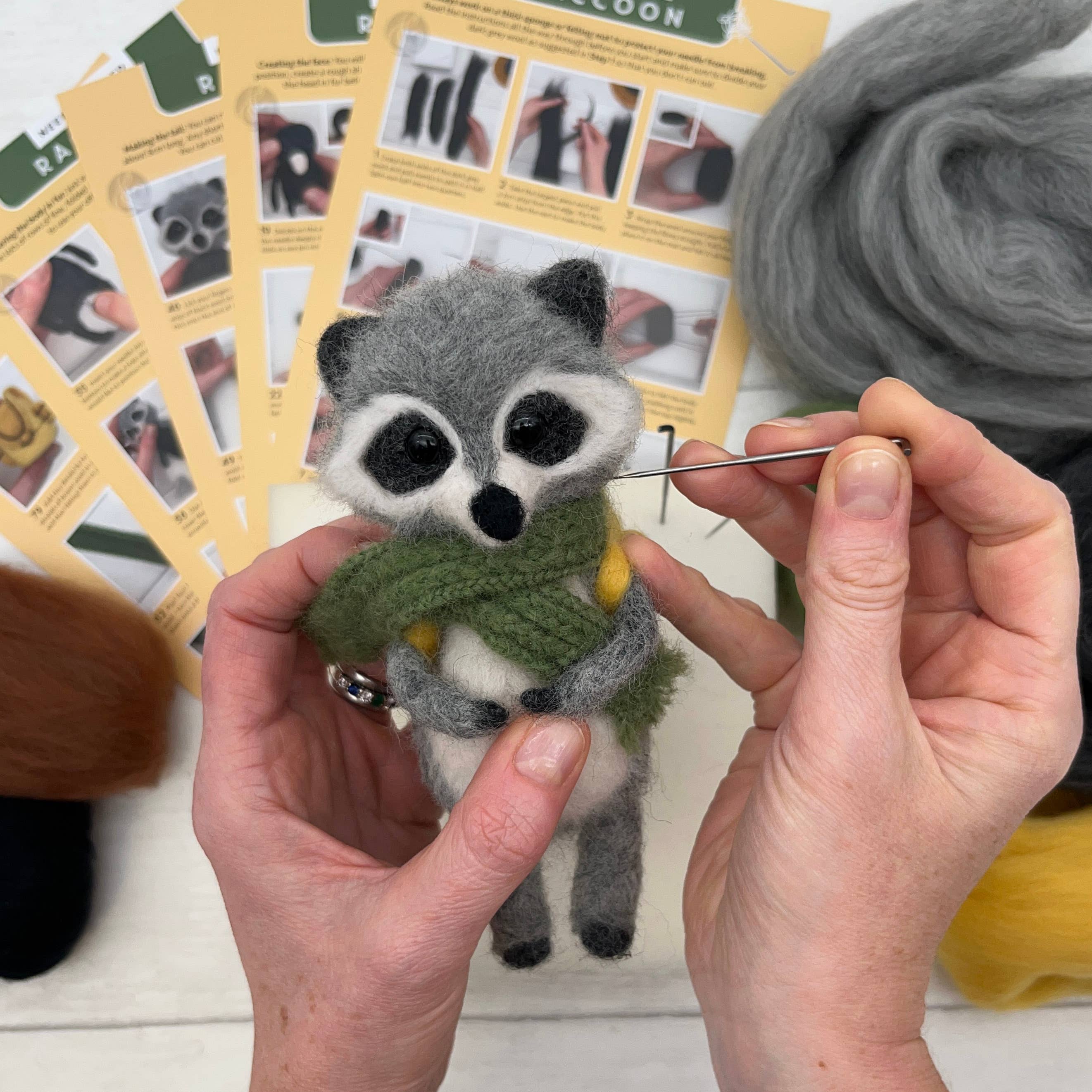 Needle Felting Kit, Raccoon - Image 5