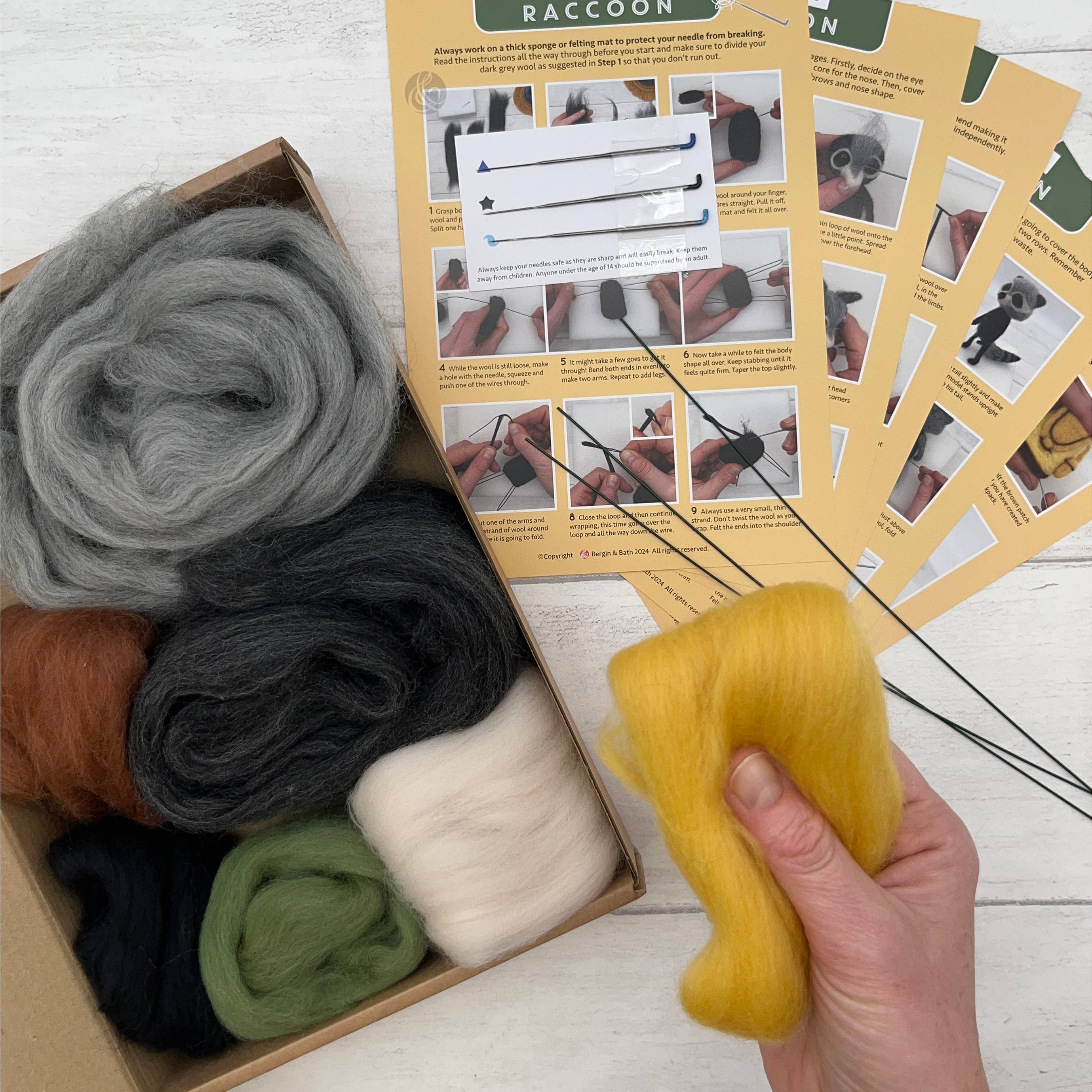 Needle Felting Kit, Raccoon - Image 8