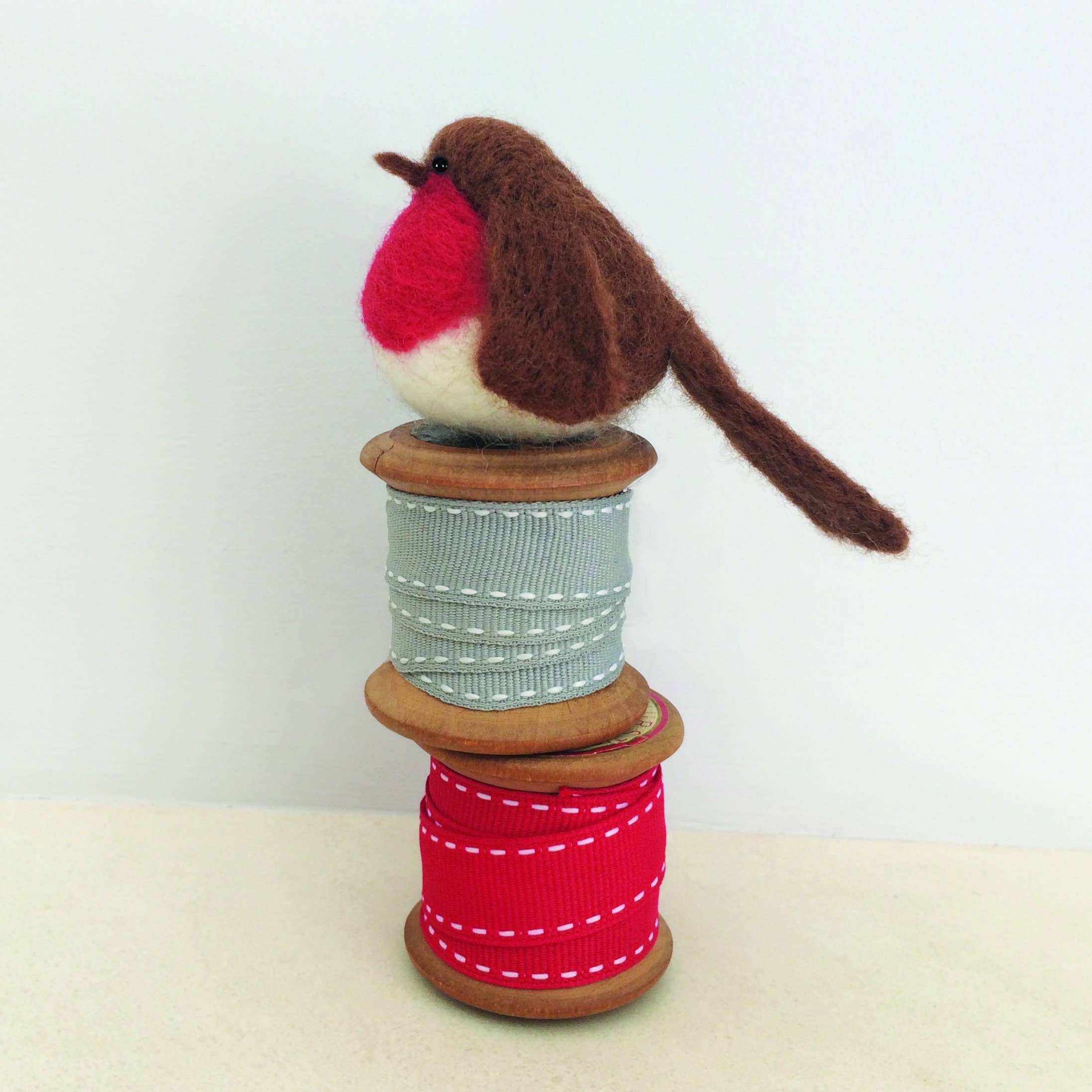Needle Felting Kit - Robins. Christmas craft kit for adults. - Image 10