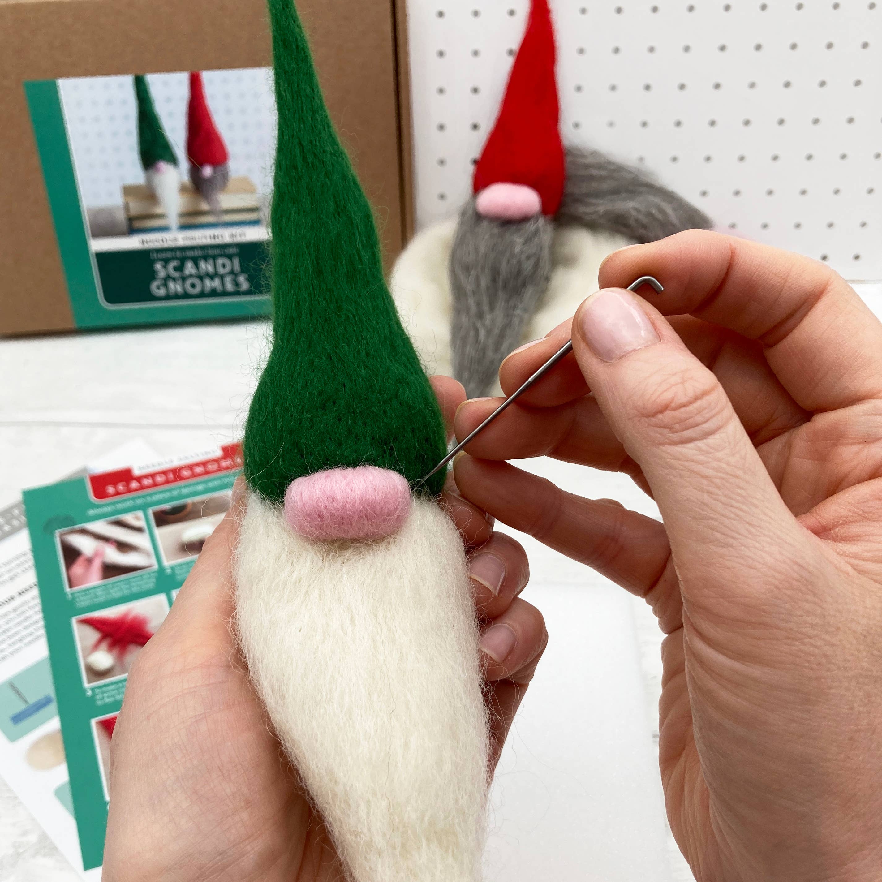 Needle Felting Kit - Scandi Gnomes. A craft kit for adults - Image 2