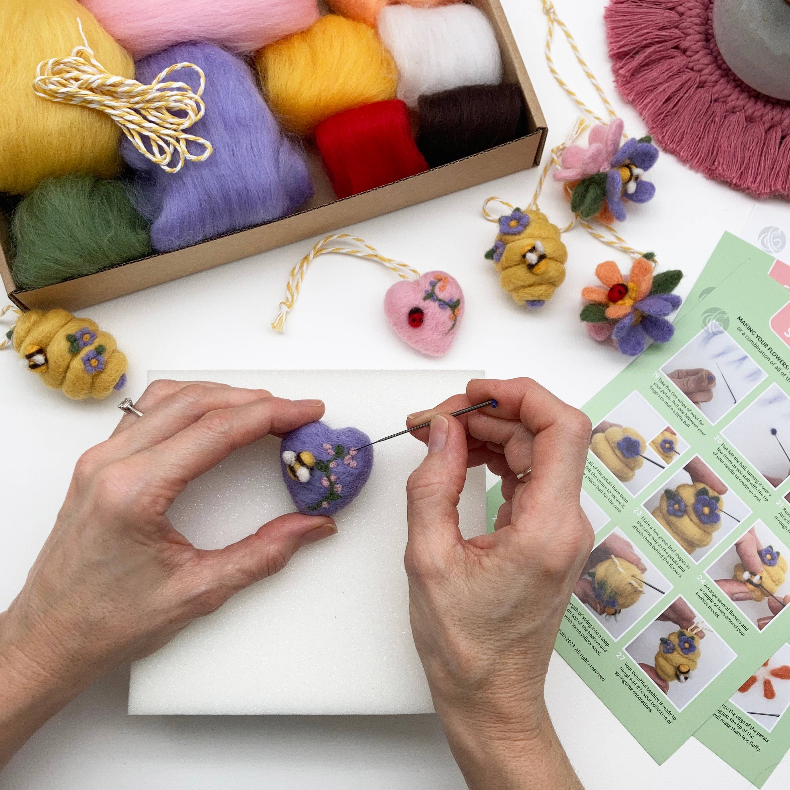 Needle Felting Kit - Springtime. A Pretty Craft for Easter - Image 2
