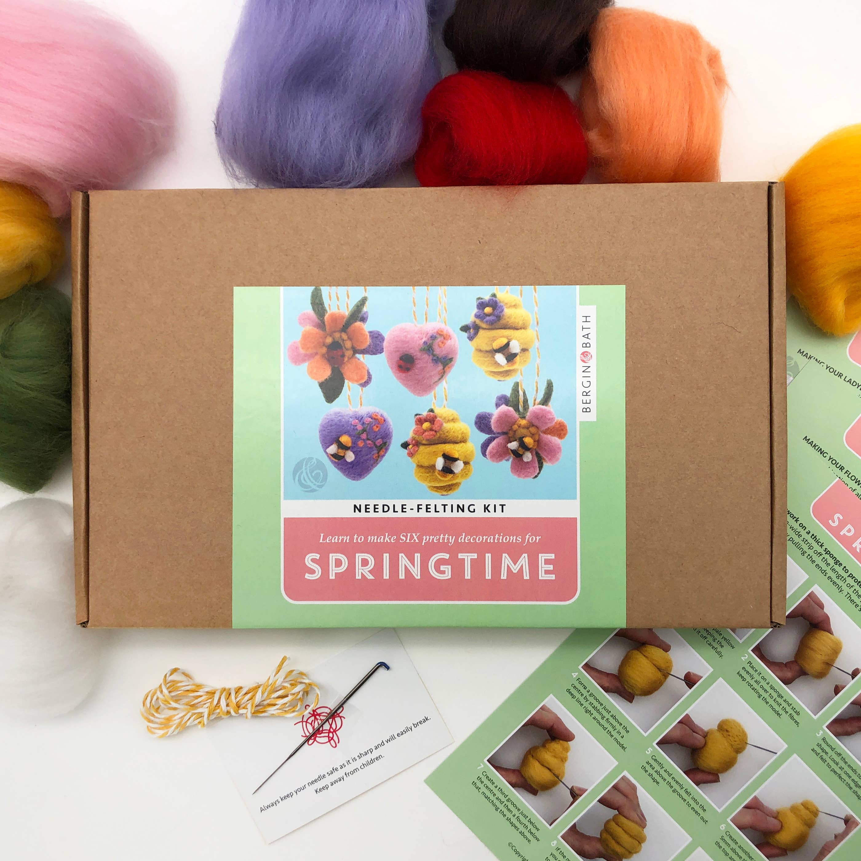Needle Felting Kit - Springtime. A Pretty Craft for Easter - Image 3