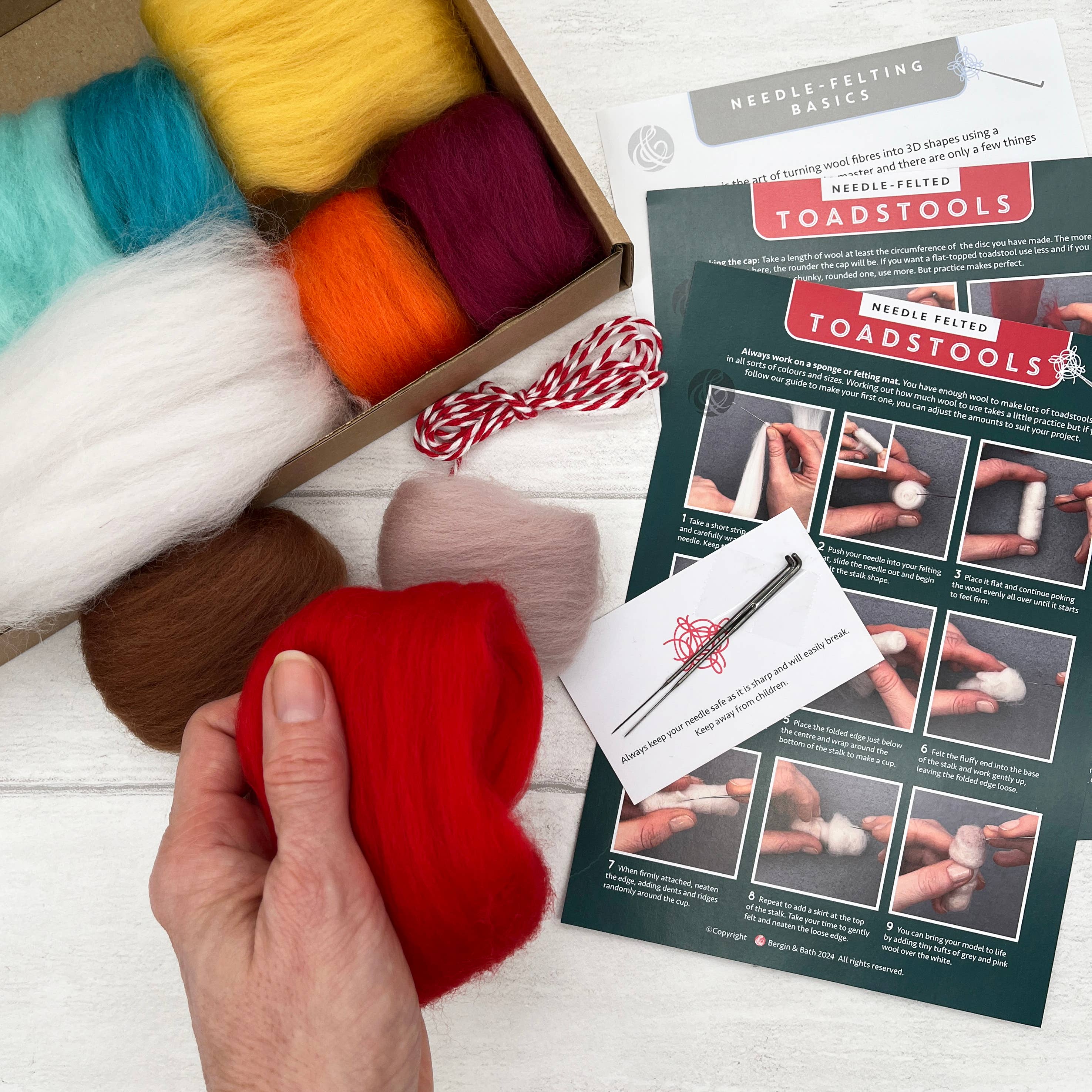 Needle Felting Kit, Toadstools - Image 3
