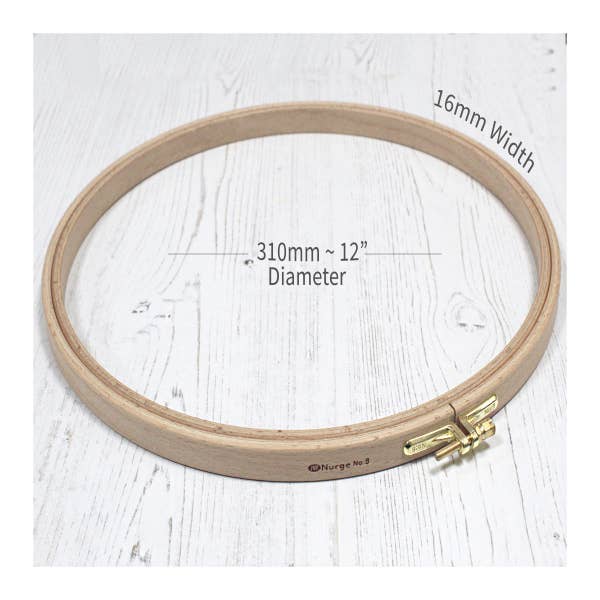 Nurge Beech Screwed Embroidery Hoops: 1/2" x 7.5" diameter - Image 11
