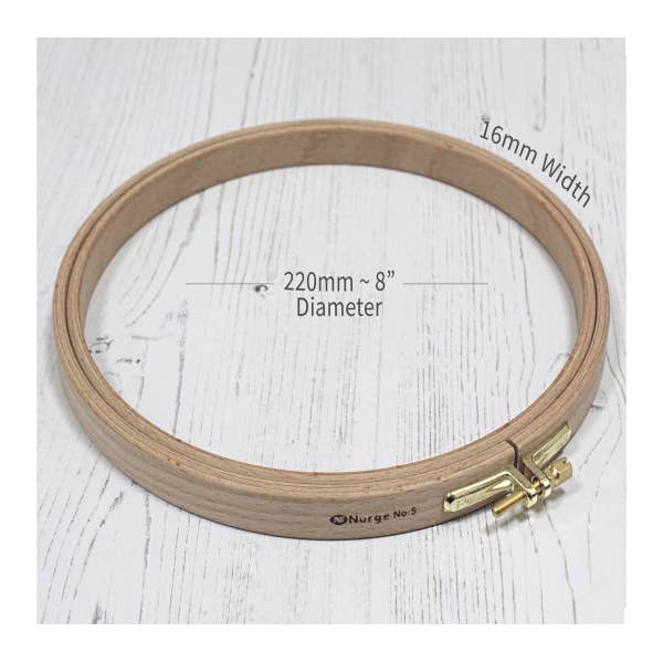 Nurge Beech Screwed Embroidery Hoops: 1/2" x 7.5" diameter - Image 9