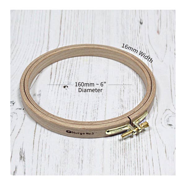 Nurge Beech Embroidery Hoops: 1/2" x 10" diameter - Image 8