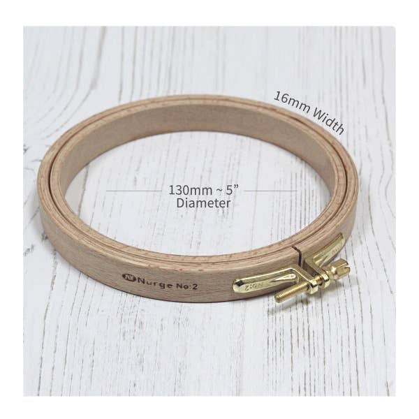 Beech Embroidery Hoops: 1/2" x 11" diameter - Image 6