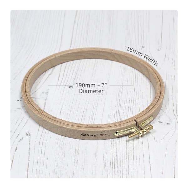 Beech Embroidery Hoops: 1/2" x 11" diameter - Image 8