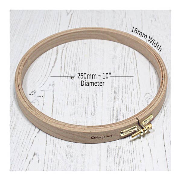 Nurge Beech Embroidery Hoops: 1/2" x 12"diameter - Image 11
