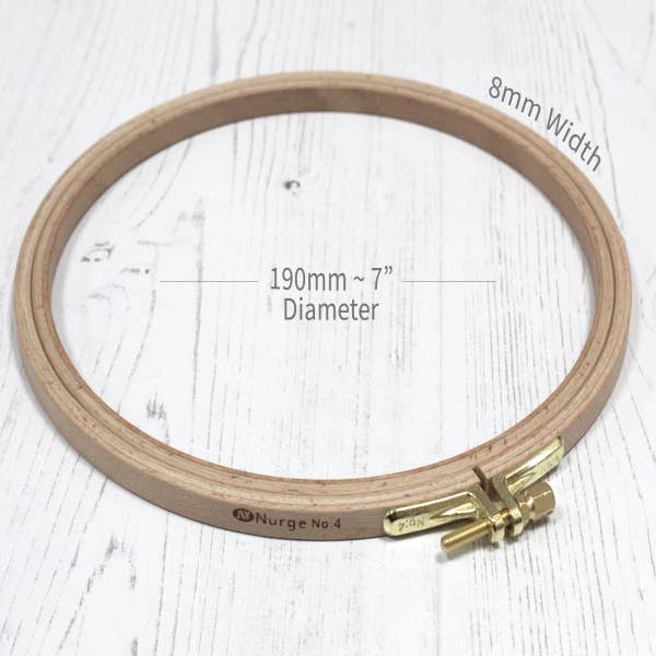 Nurge Beech Embroidery Hoop: 6/16th" x 5" diameter - Image 6