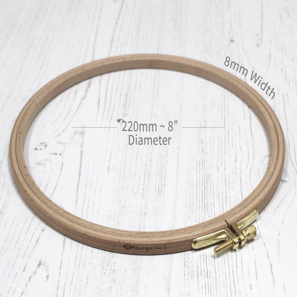 Nurge Beech Embroidery Hoop: 6/16th" x 6" diameter - Image 7