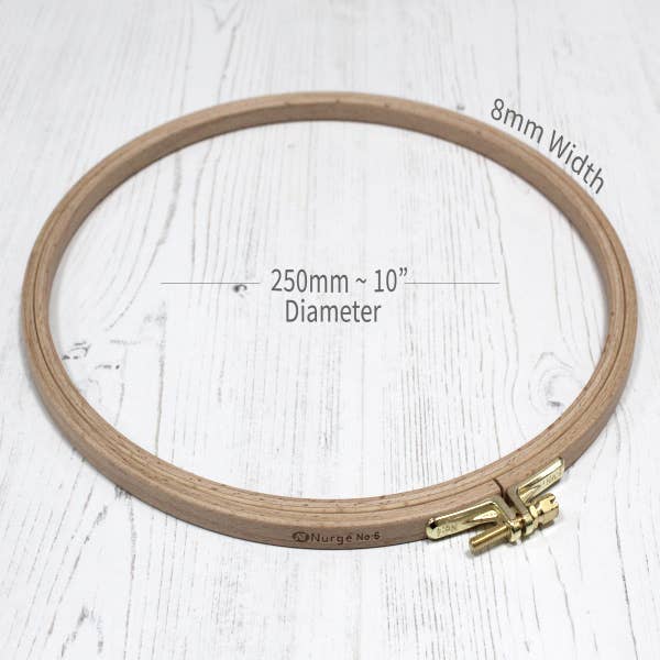 Nurge Beech Embroidery Hoop: 6/16th" x 6" diameter - Image 8