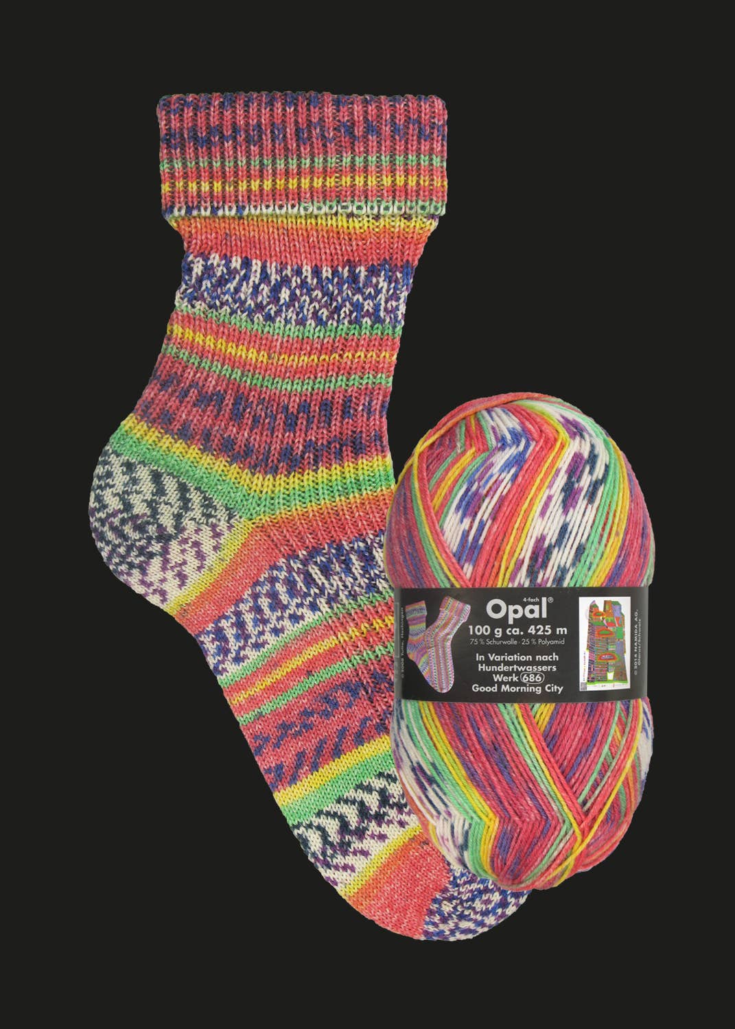 OPAL sock yarn after Hundertwasser - Image 13
