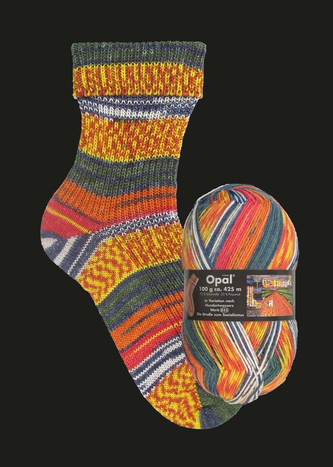 OPAL sock yarn after Hundertwasser - Image 3