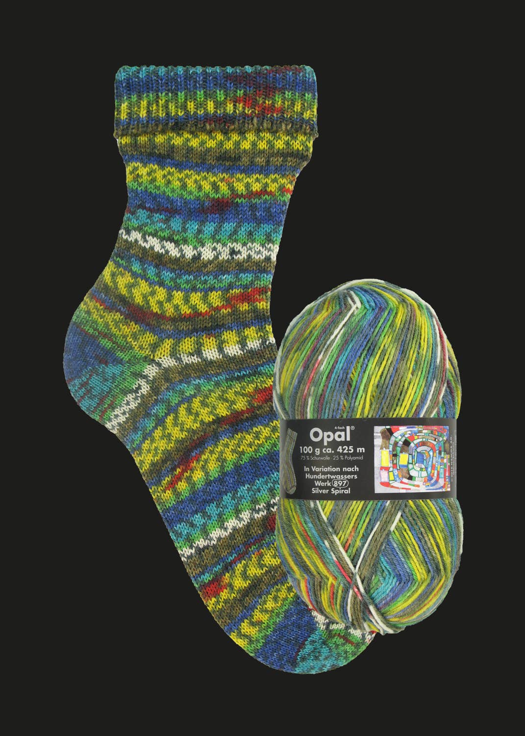 OPAL sock yarn after Hundertwasser - Image 6