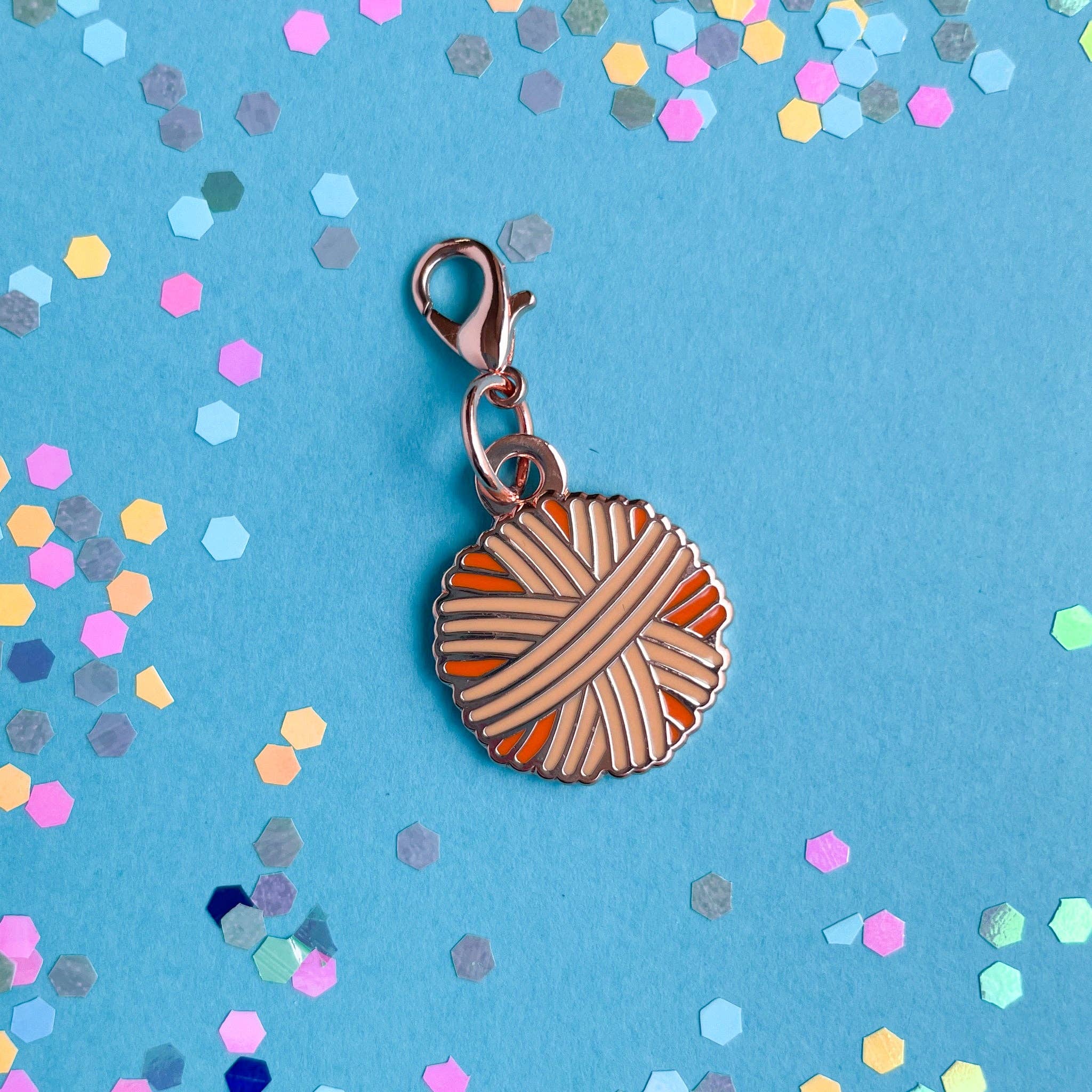 Orange Yarn Ball Charm - Image 2
