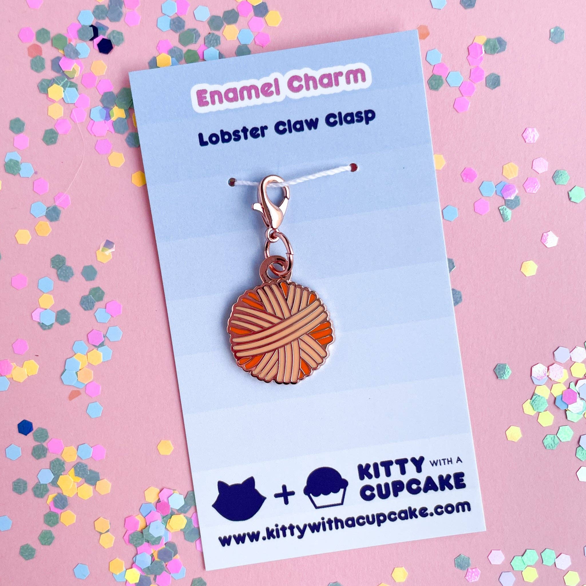 Orange Yarn Ball Charm - Image 4