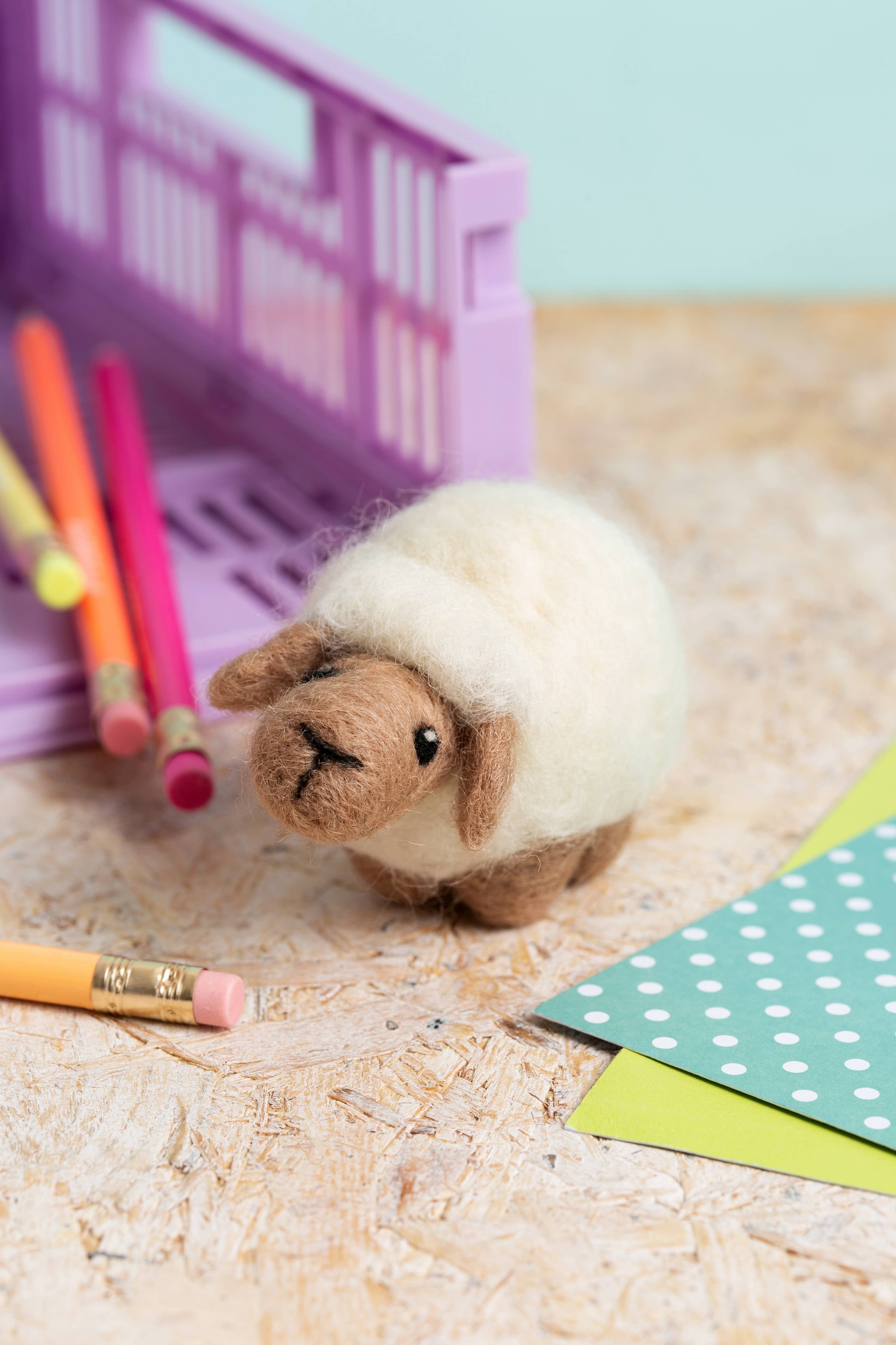 Sheep Mini Needle Felting Kit - Image 4