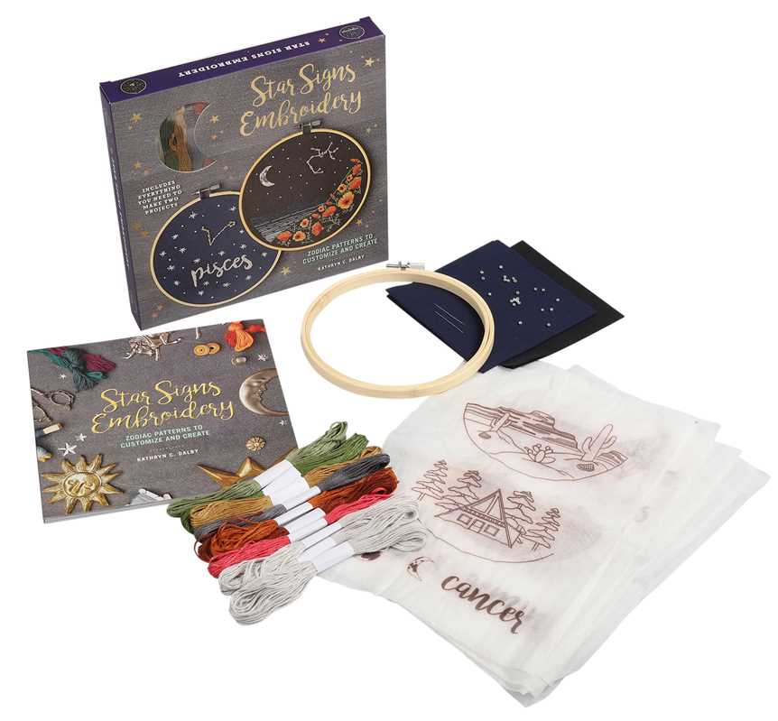 Star Signs Embroidery by Kathryn Chipinka Dalby: Kit - Image 3