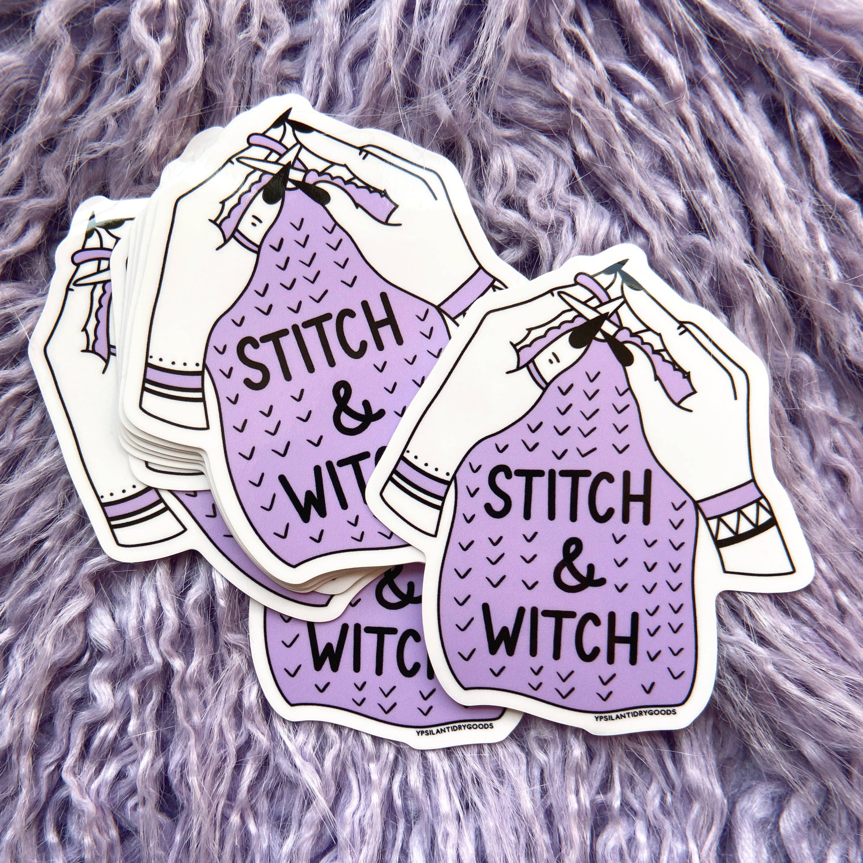 Stitch & Witch Vinyl Sticker - Image 2