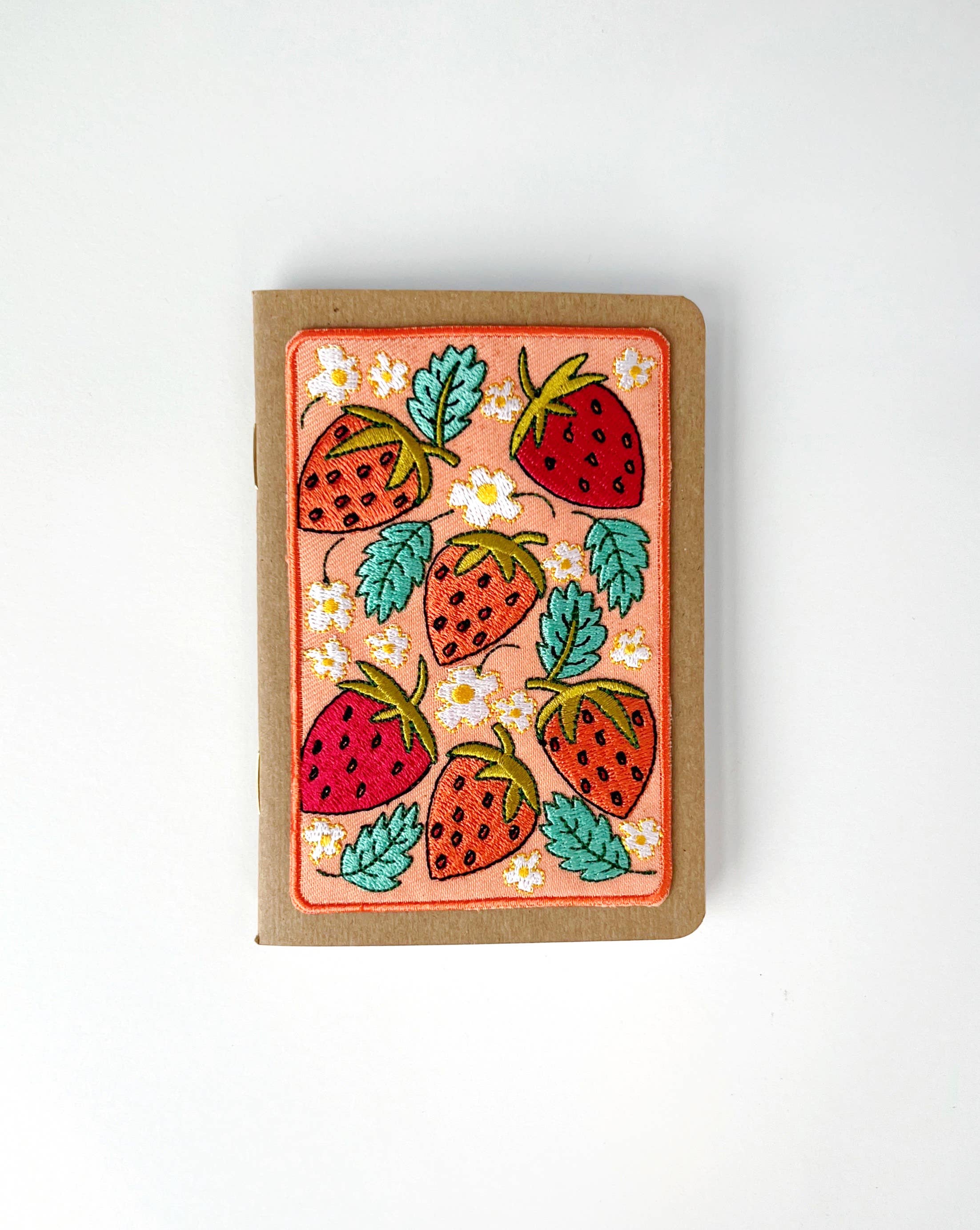 Strawberries Embroidery Pocket Notebook - Image 2