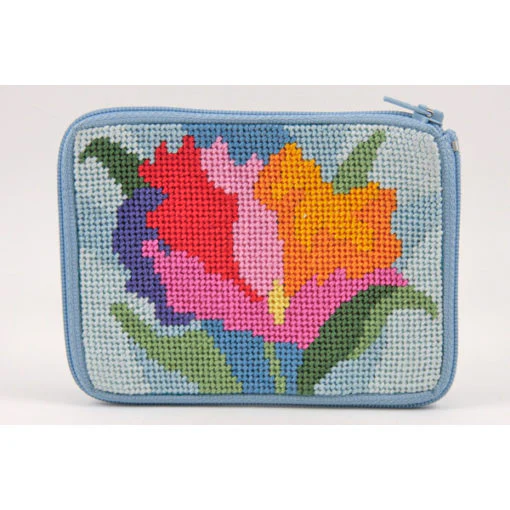 Stitch & Zip Coin Purse/Credit Card Case (14 ct, cotton) - Image 3